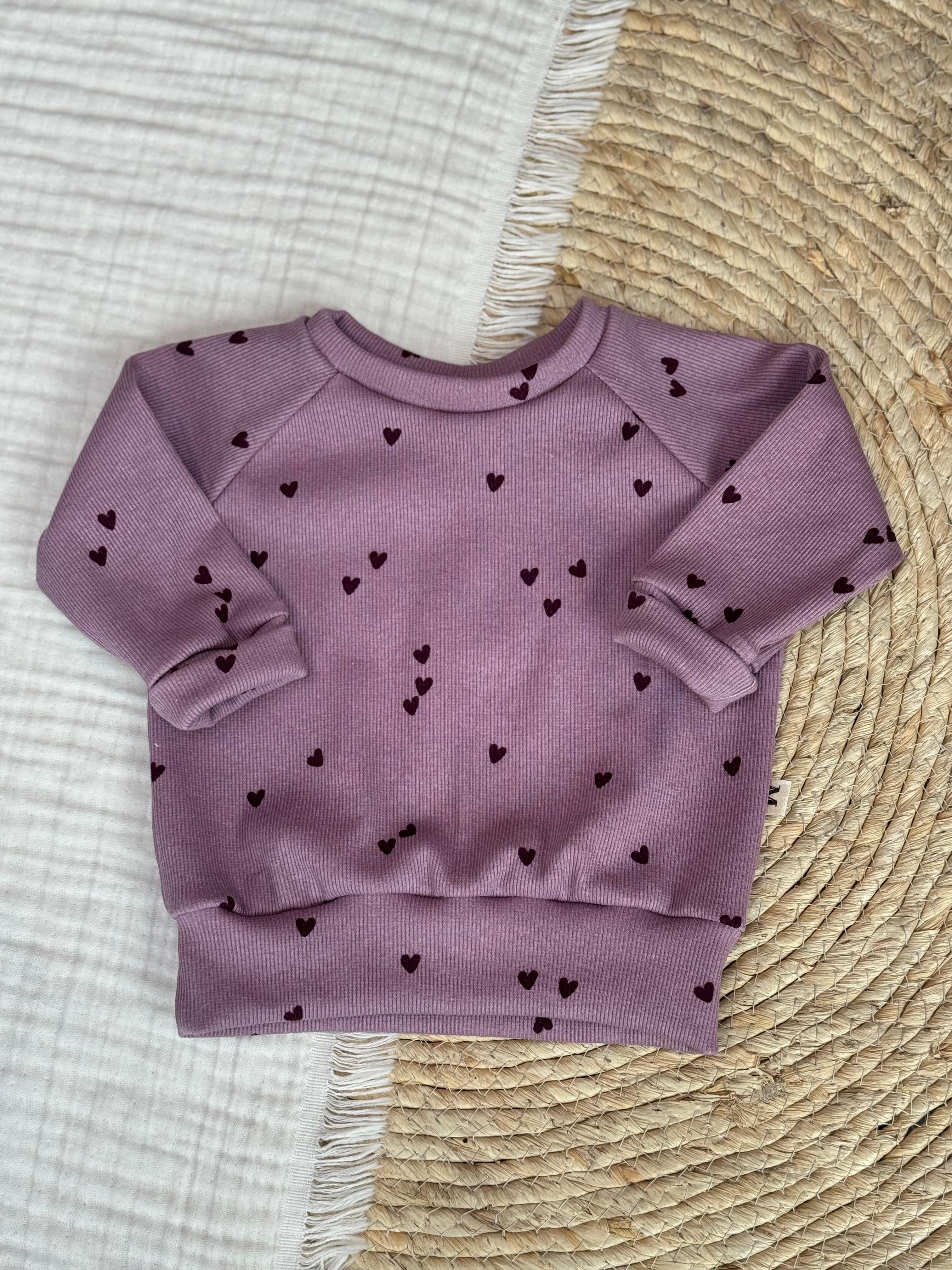 Sweater Lila Hartjes Rib