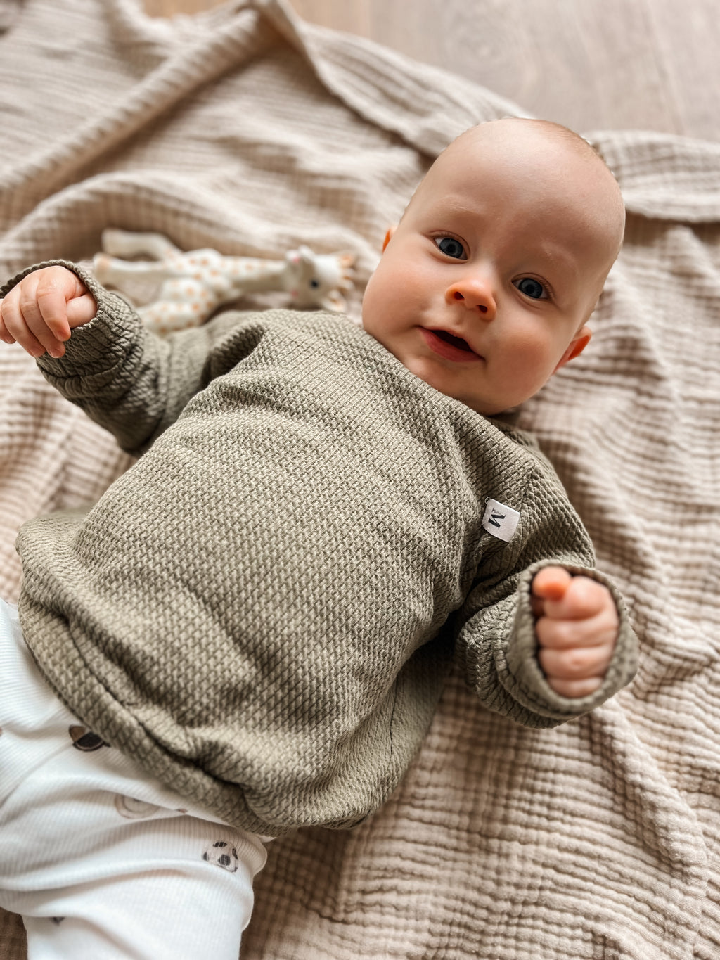 Sweater Olijf Groen Kabel