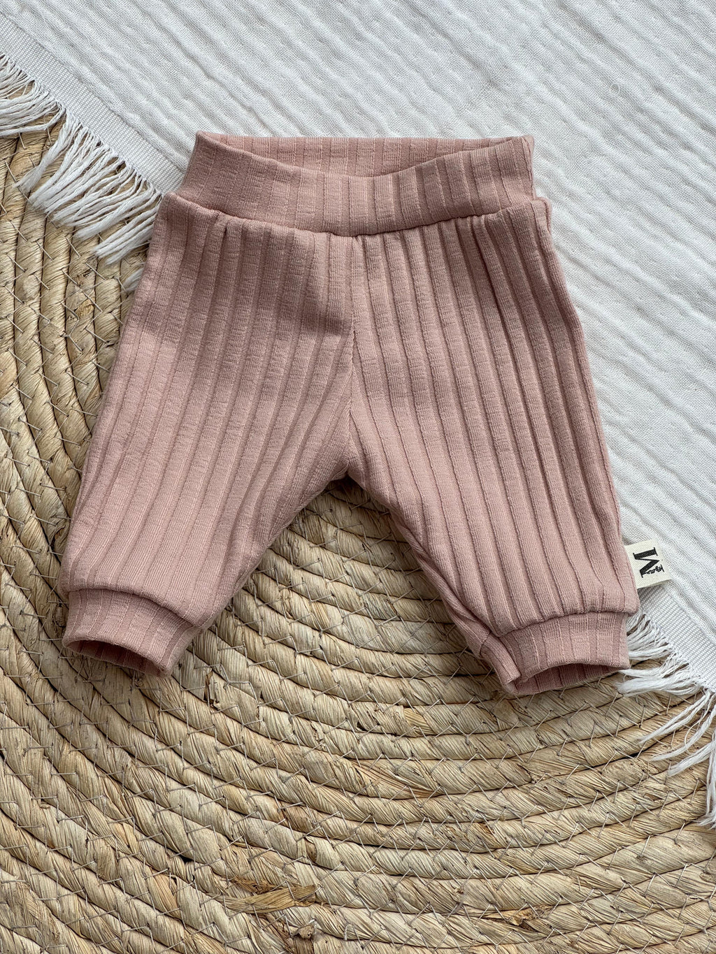 Broekje Brede Rib Oud Roze