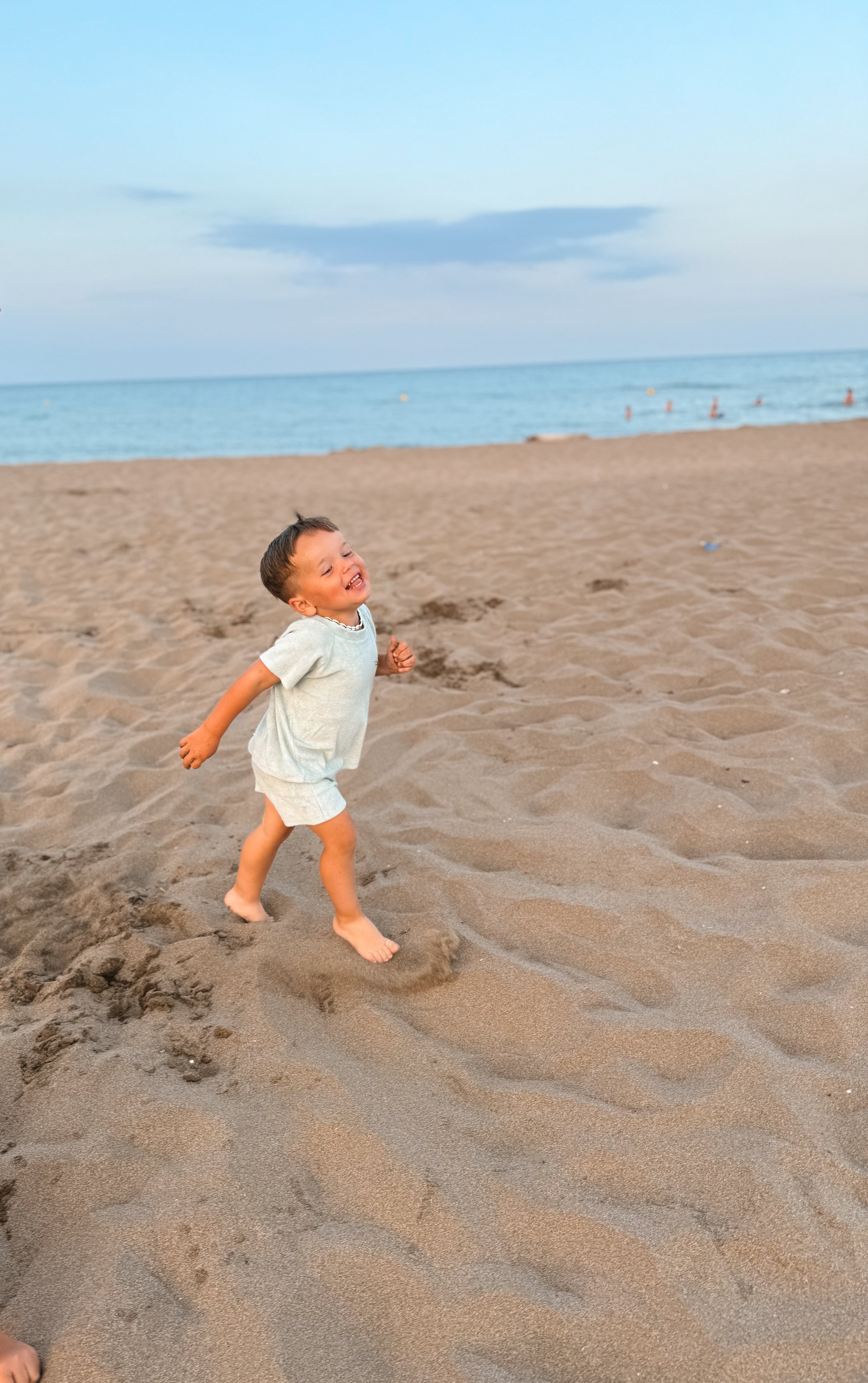 Badstof set Zeegroen