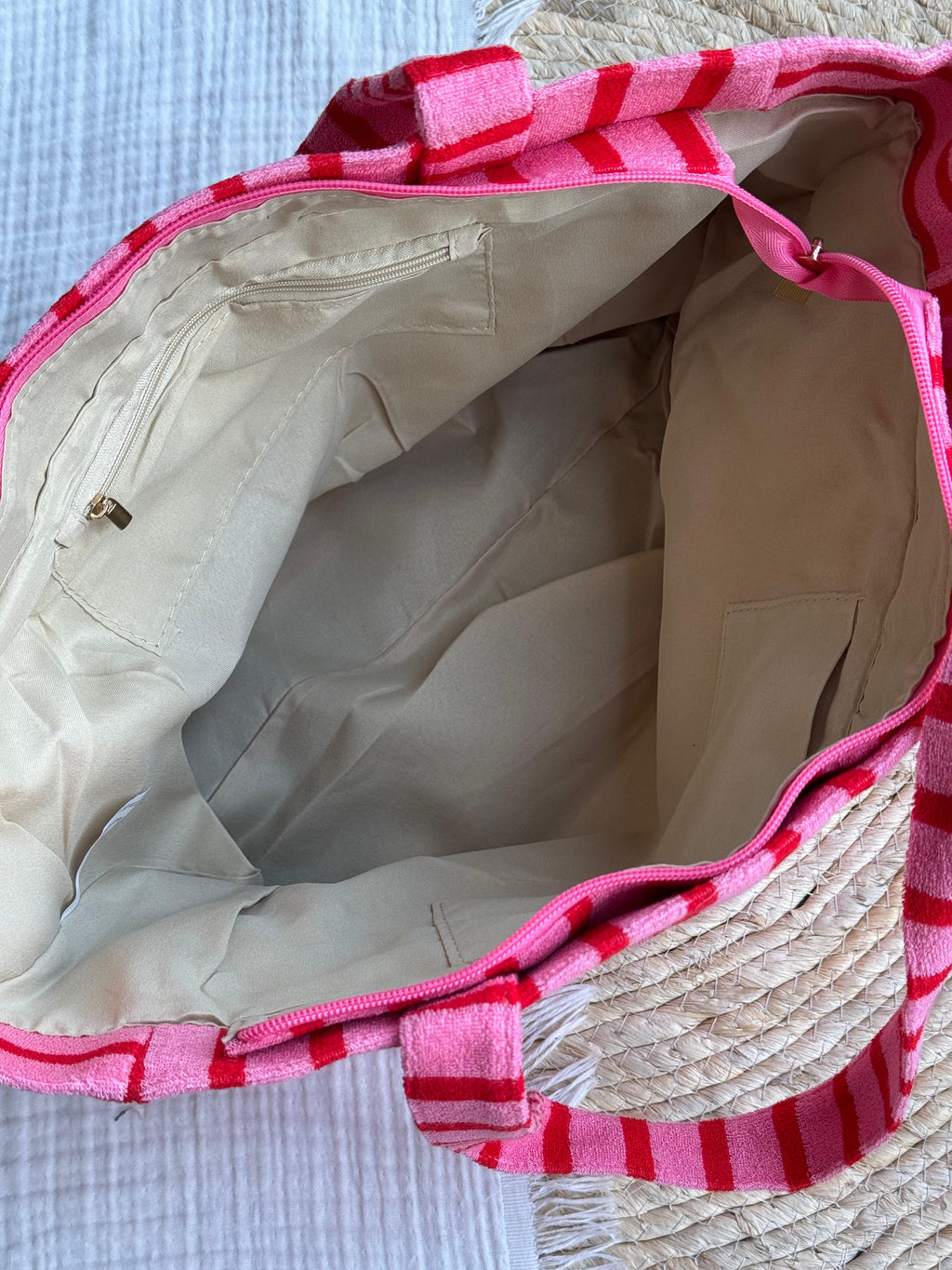 Mom Bag Pink Stripes