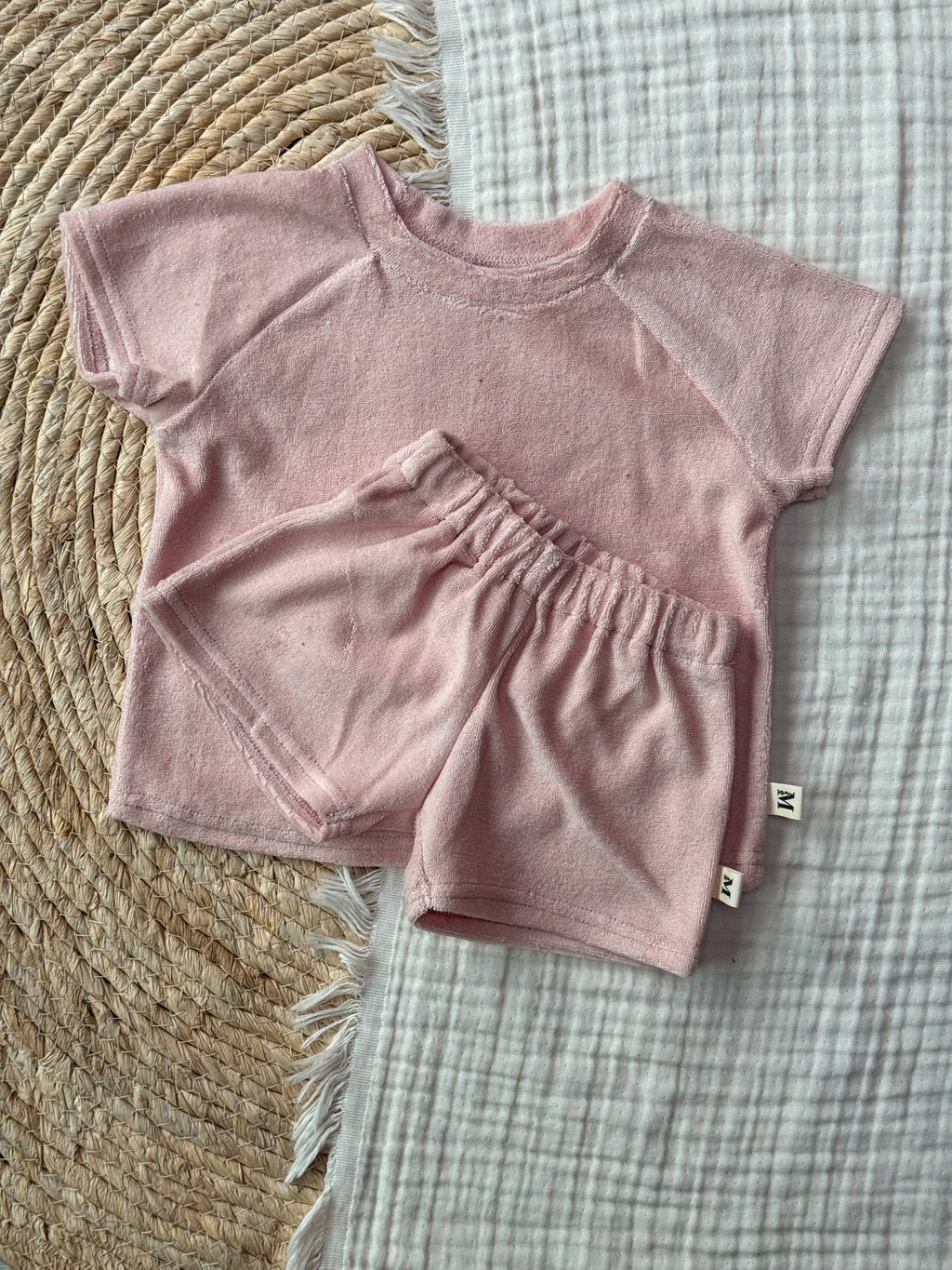 Badstof set Nude Roze