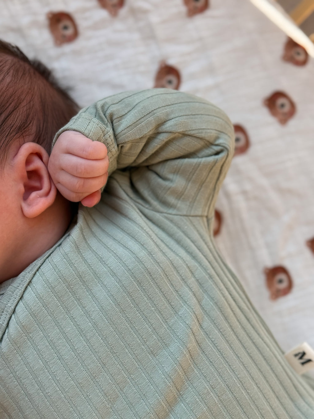 Overslag Dusty Green Brede Rib