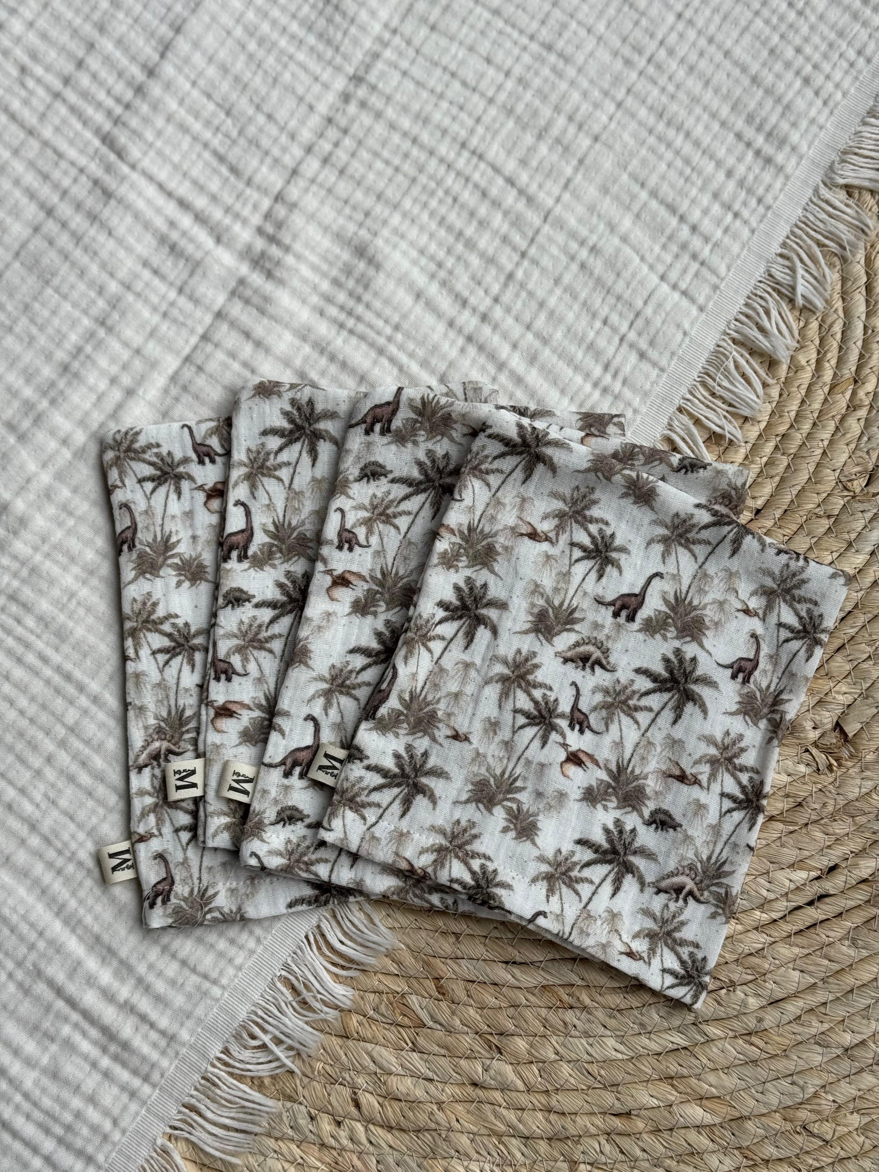 Hydrofiel washandjes - Dino Jungle