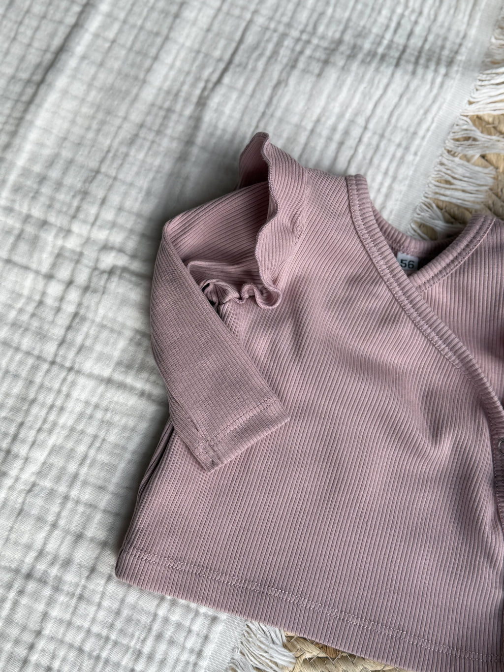 Overslag Ruffle Pink Rib