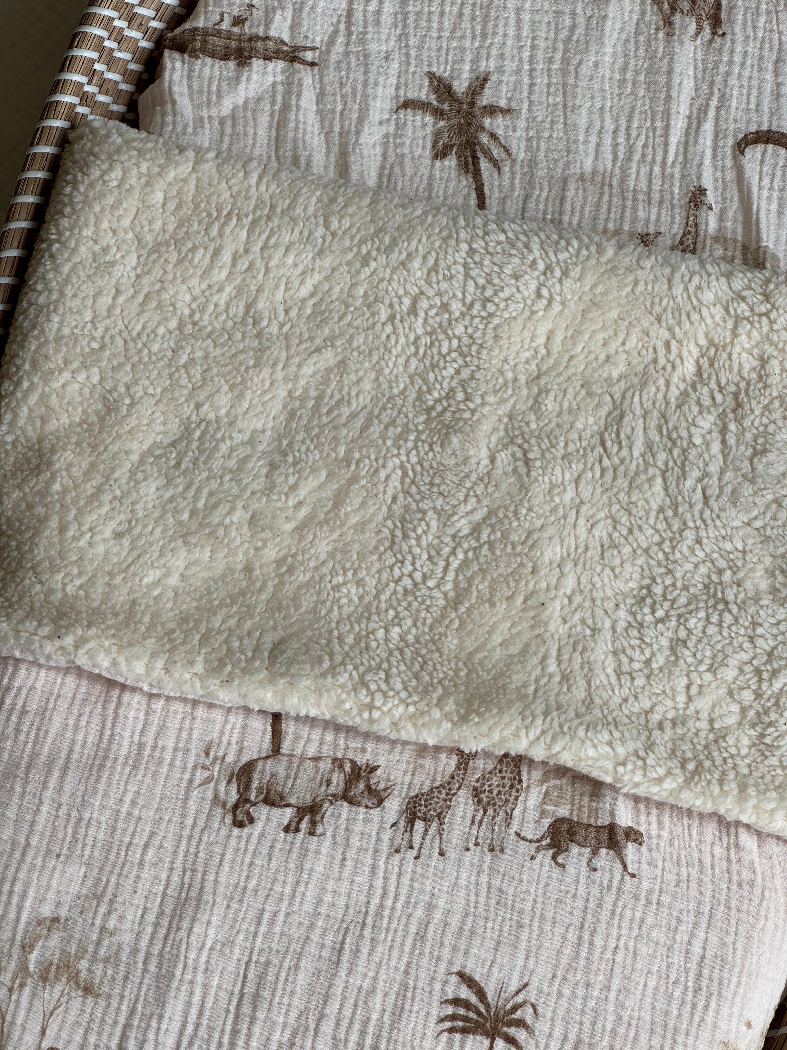 Wiegdeken Jungle Off White - Katoen