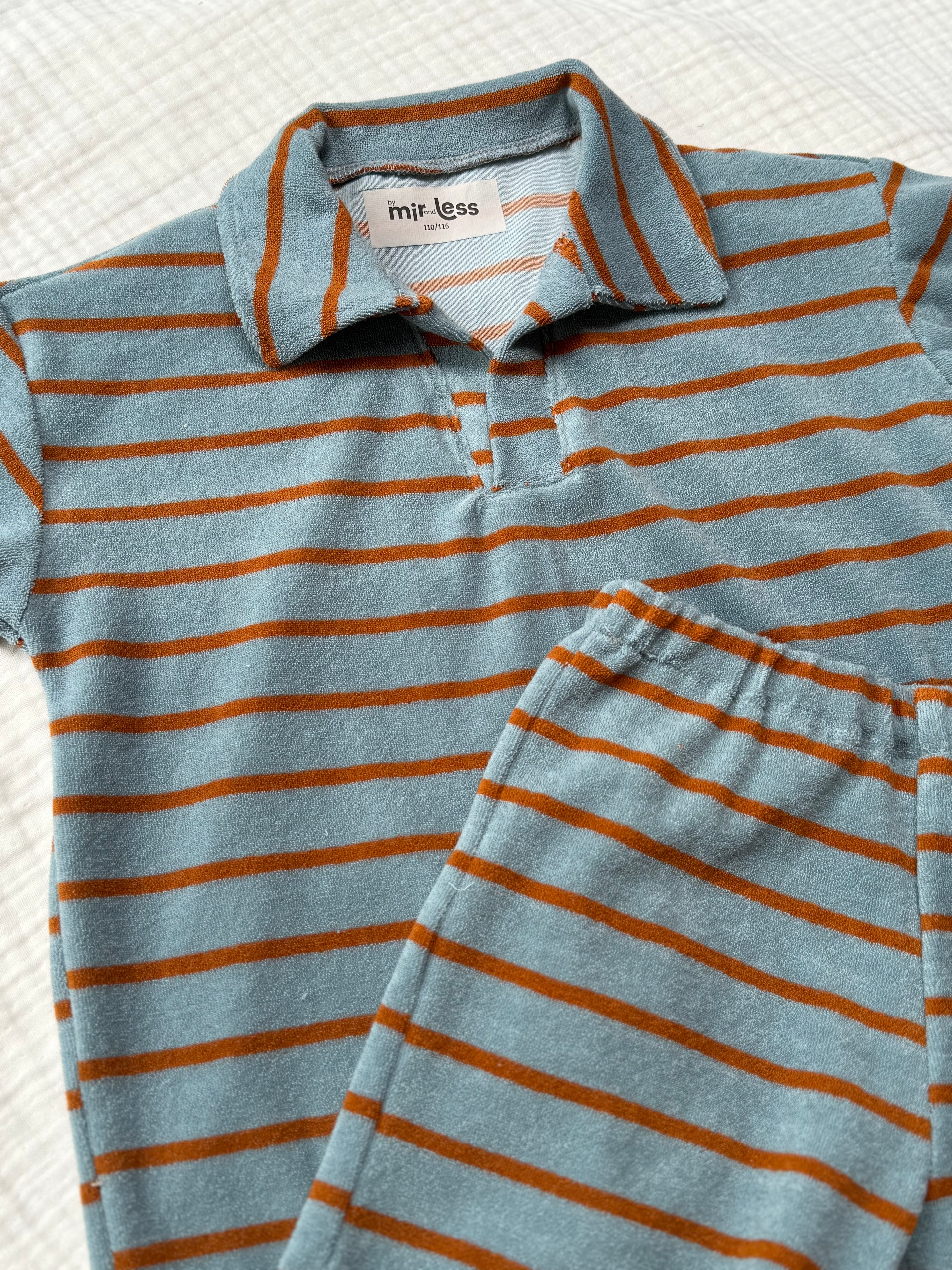 Polo Badstof Set Strepen