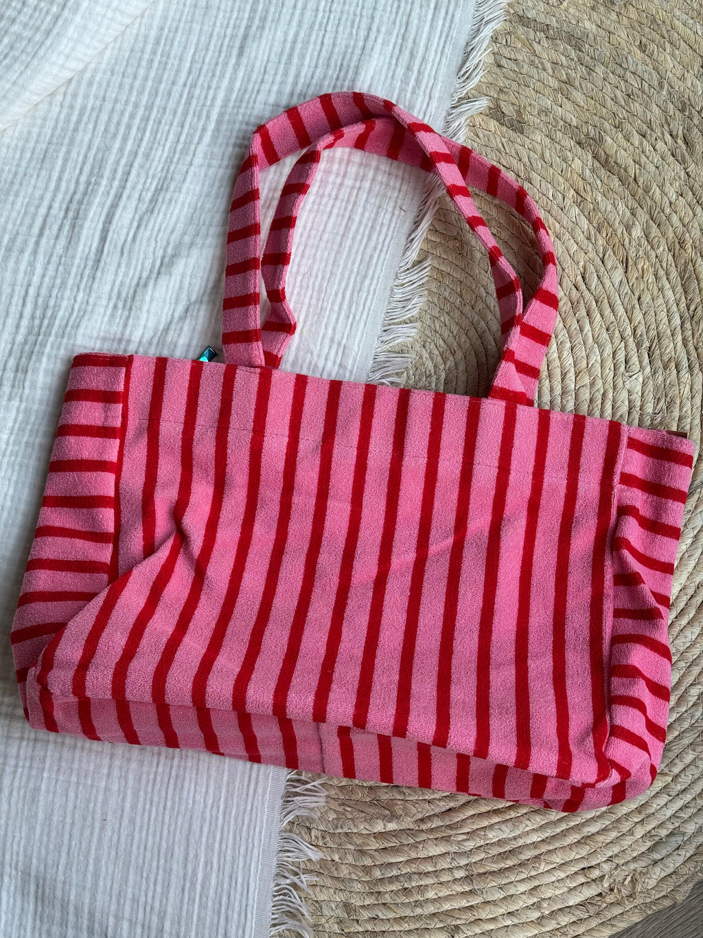 Mom Bag Pink Stripes