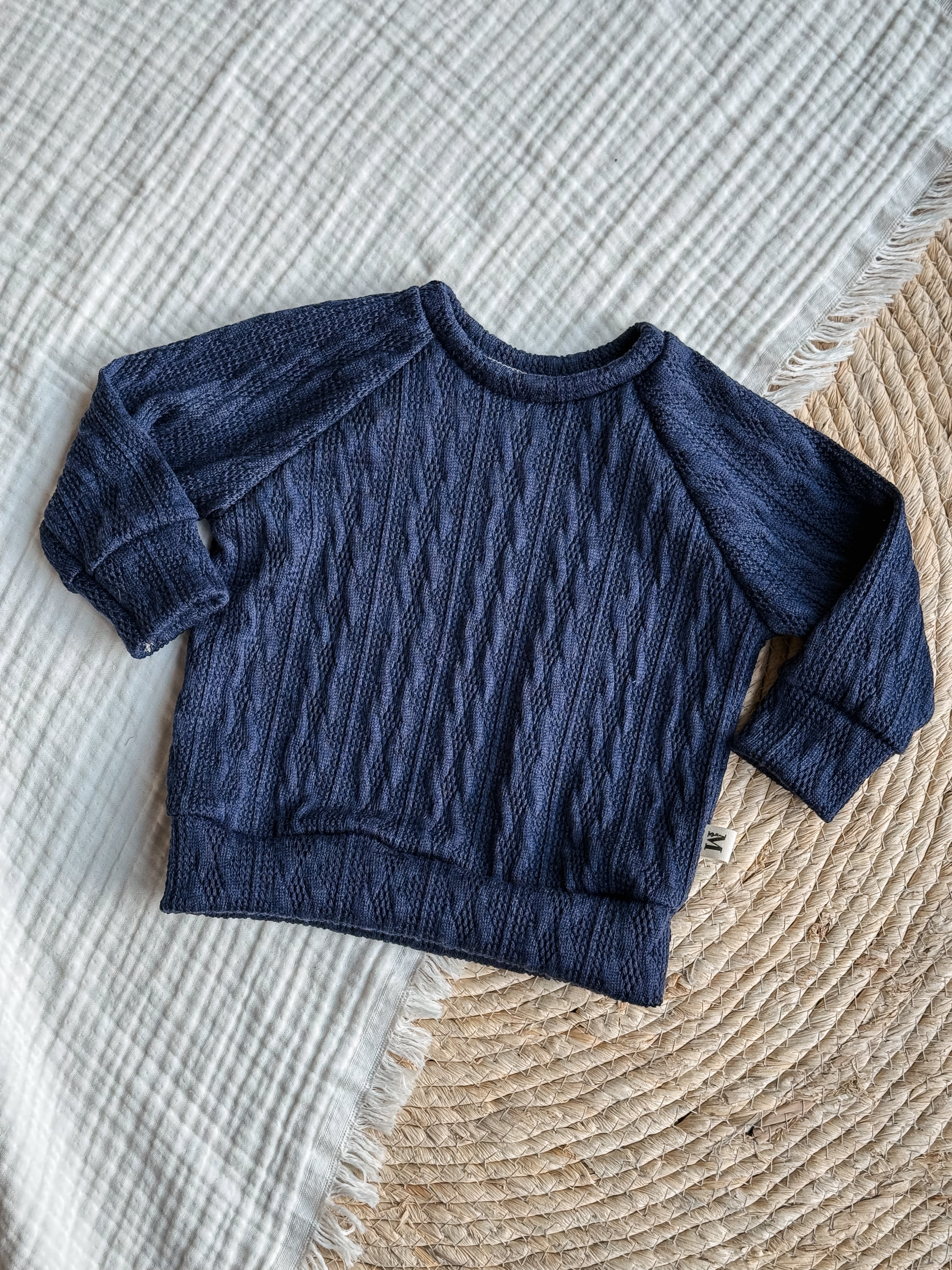 Sweater Gebreid Marineblauw