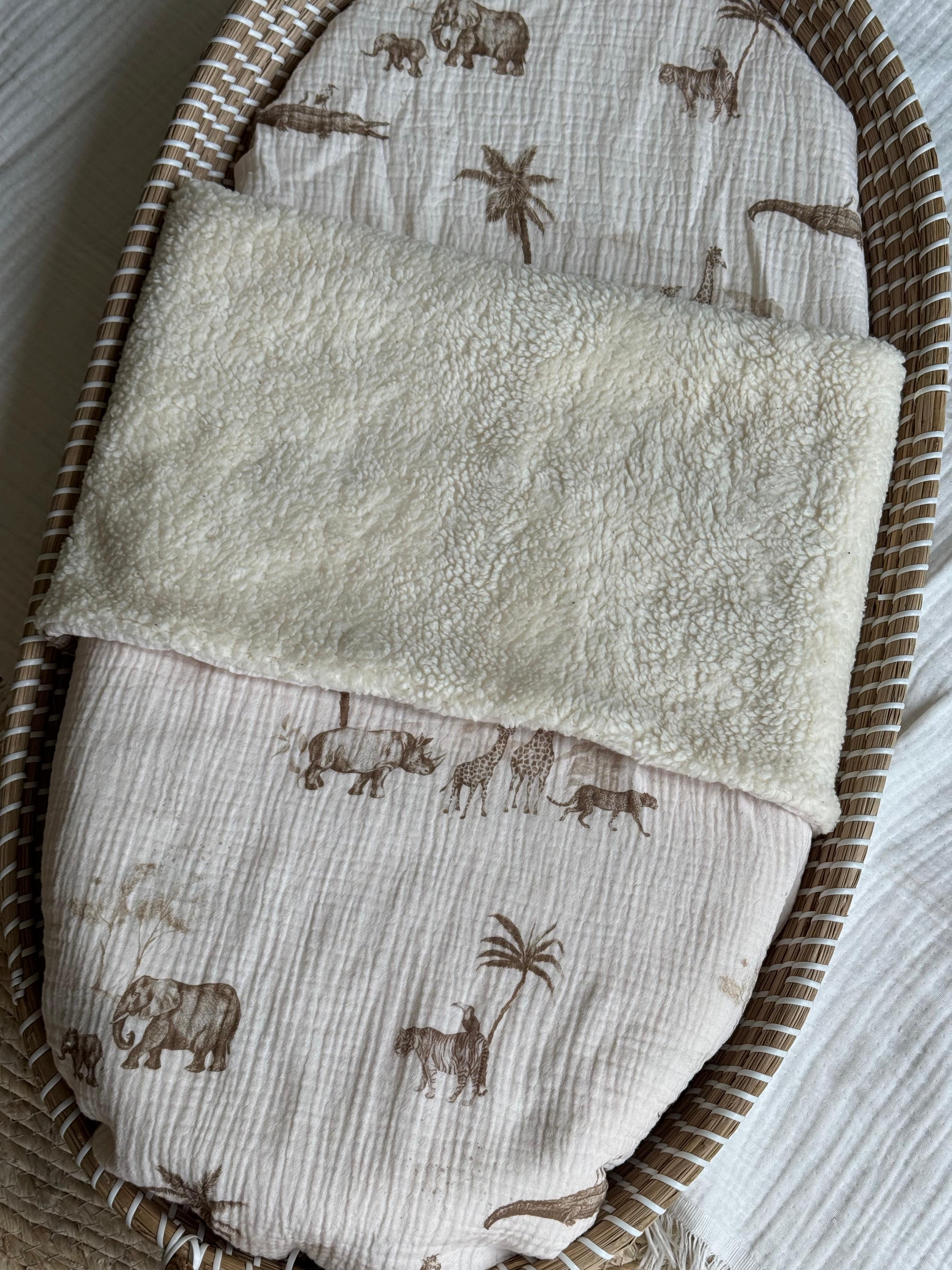 Wiegdeken Jungle Off White - Katoen