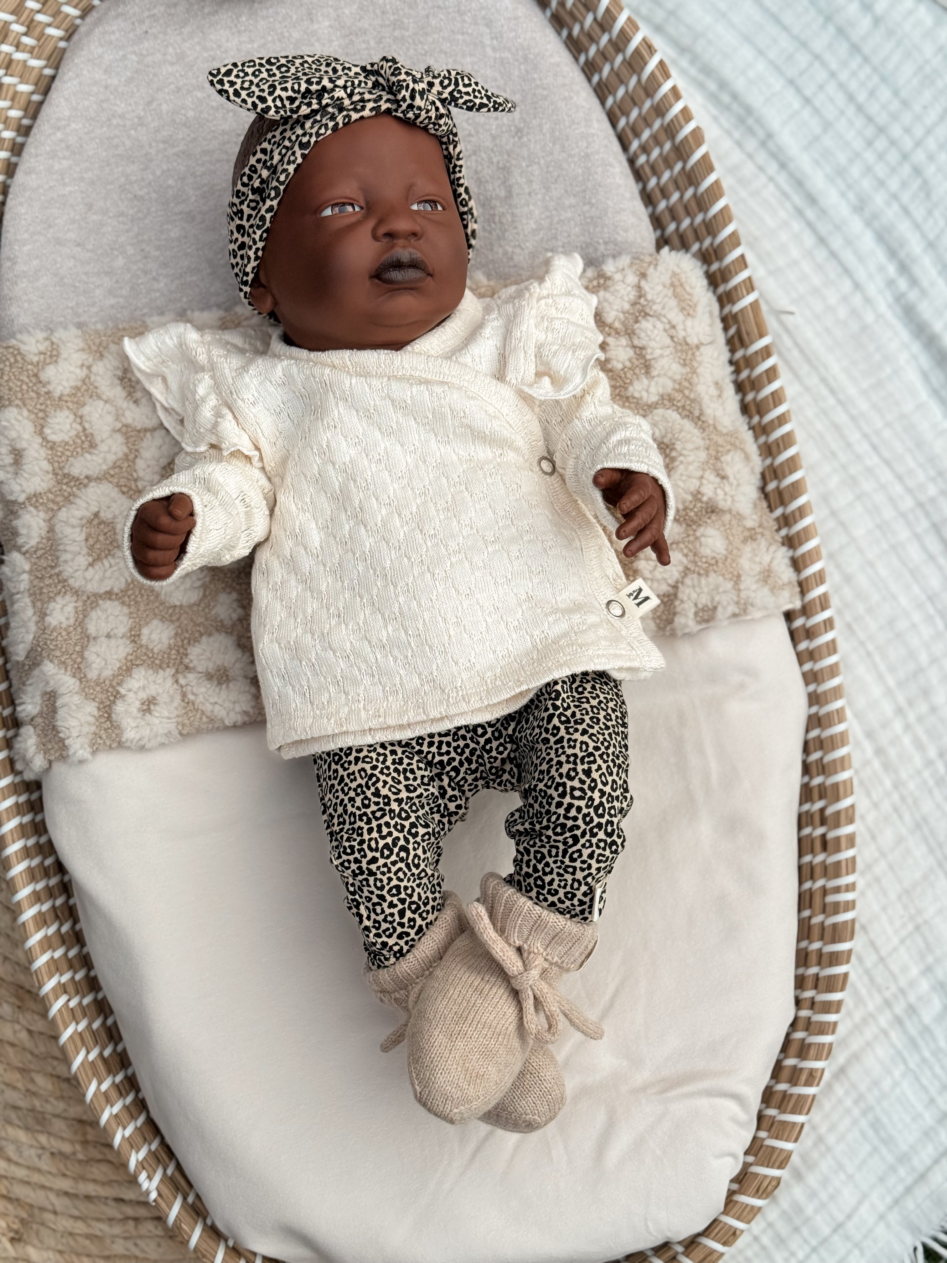 Overslag Ruffle Knitted Ecru