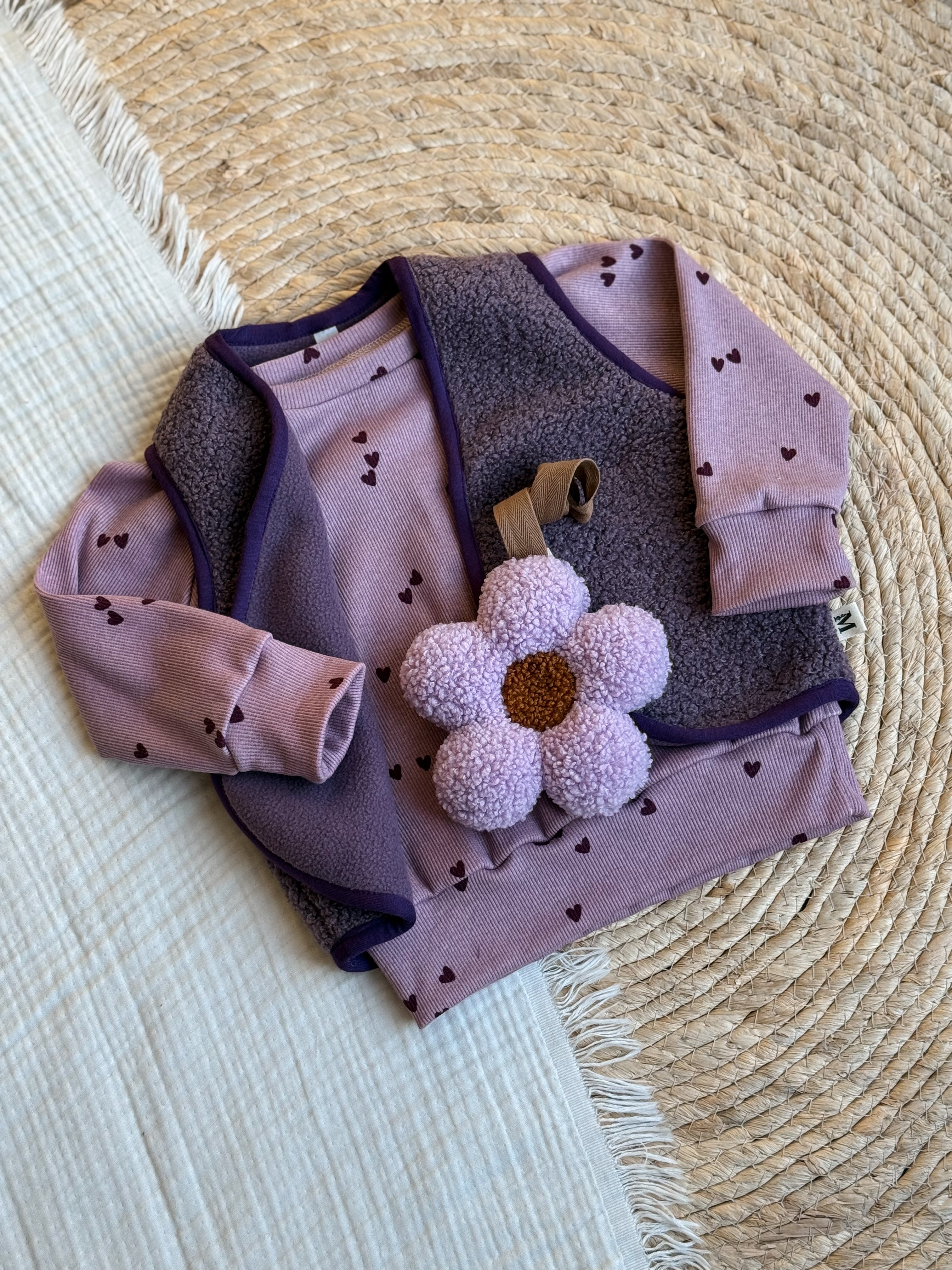 Sweater Lila Hartjes Rib