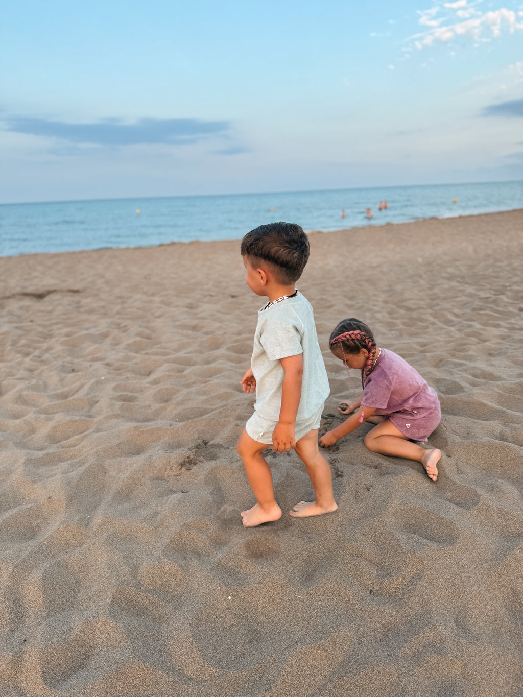 Badstof set Oud Lila