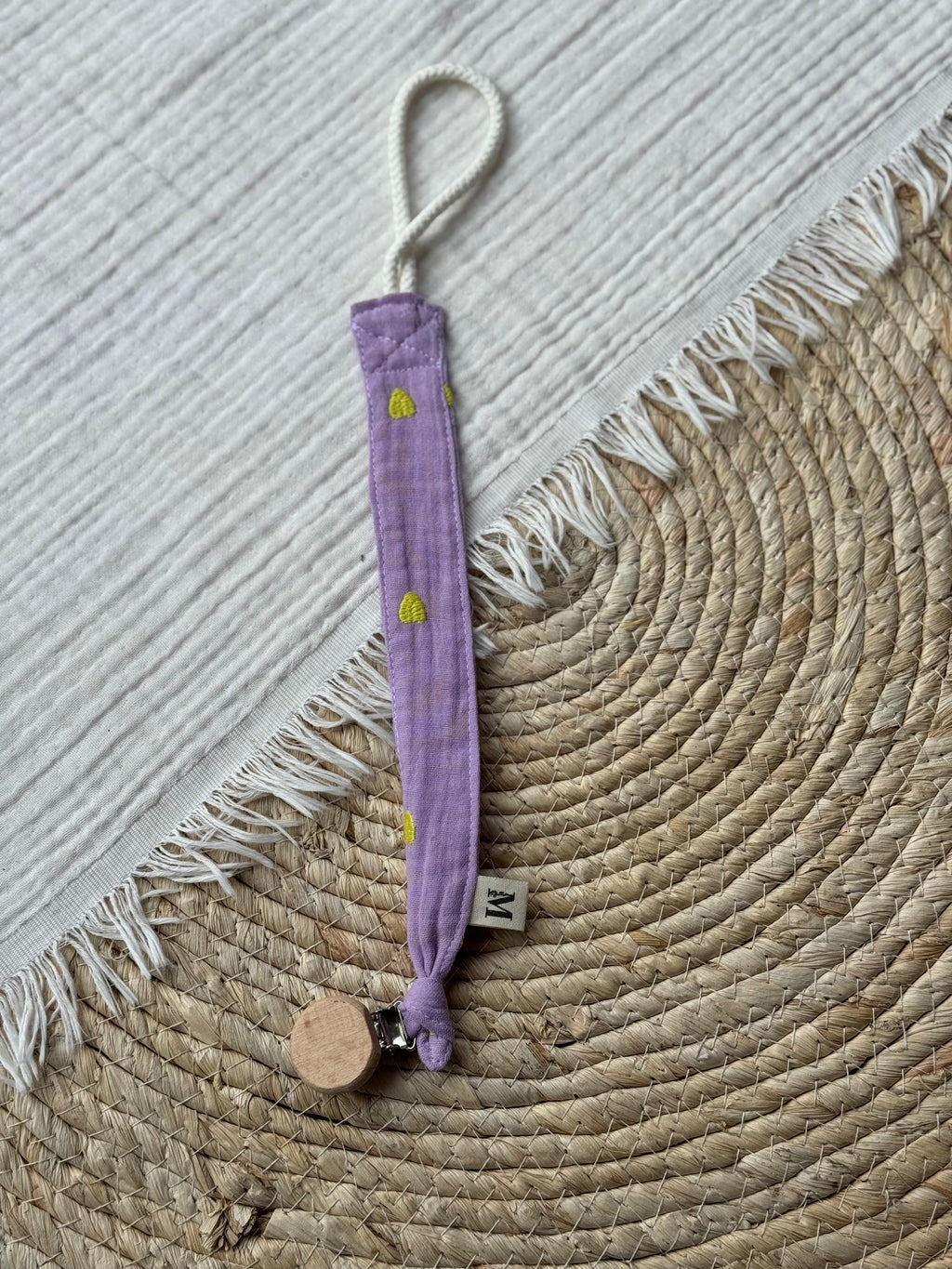 Speenkoord Lavendel Neon Hearts