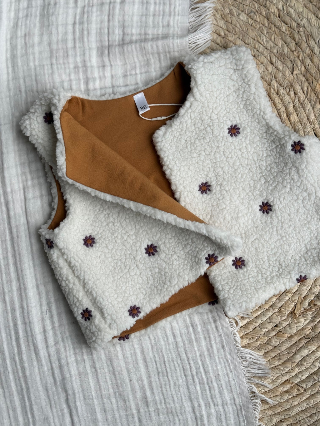 Gilet Teddy Flower Double