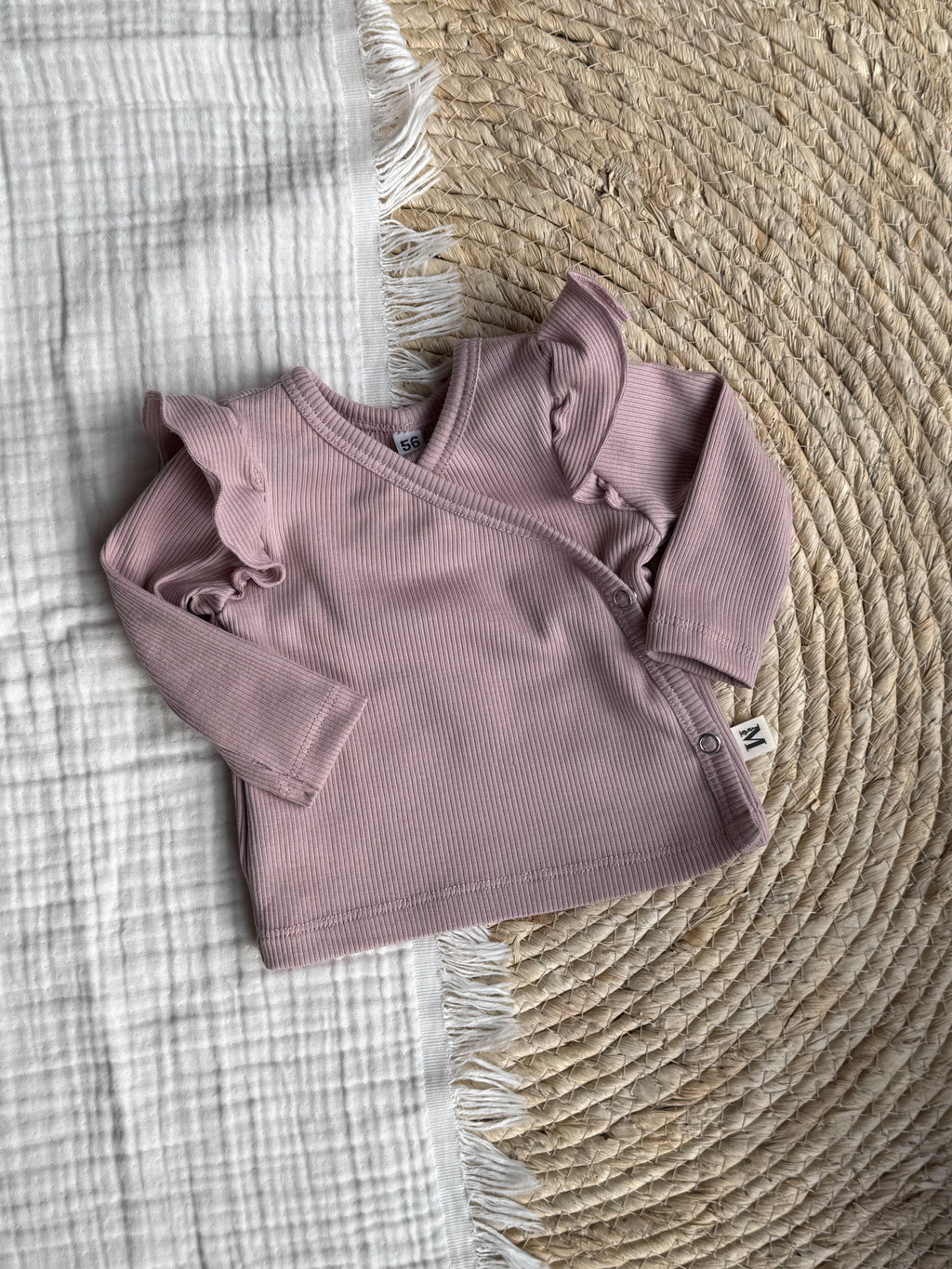 Overslag Ruffle Pink Rib