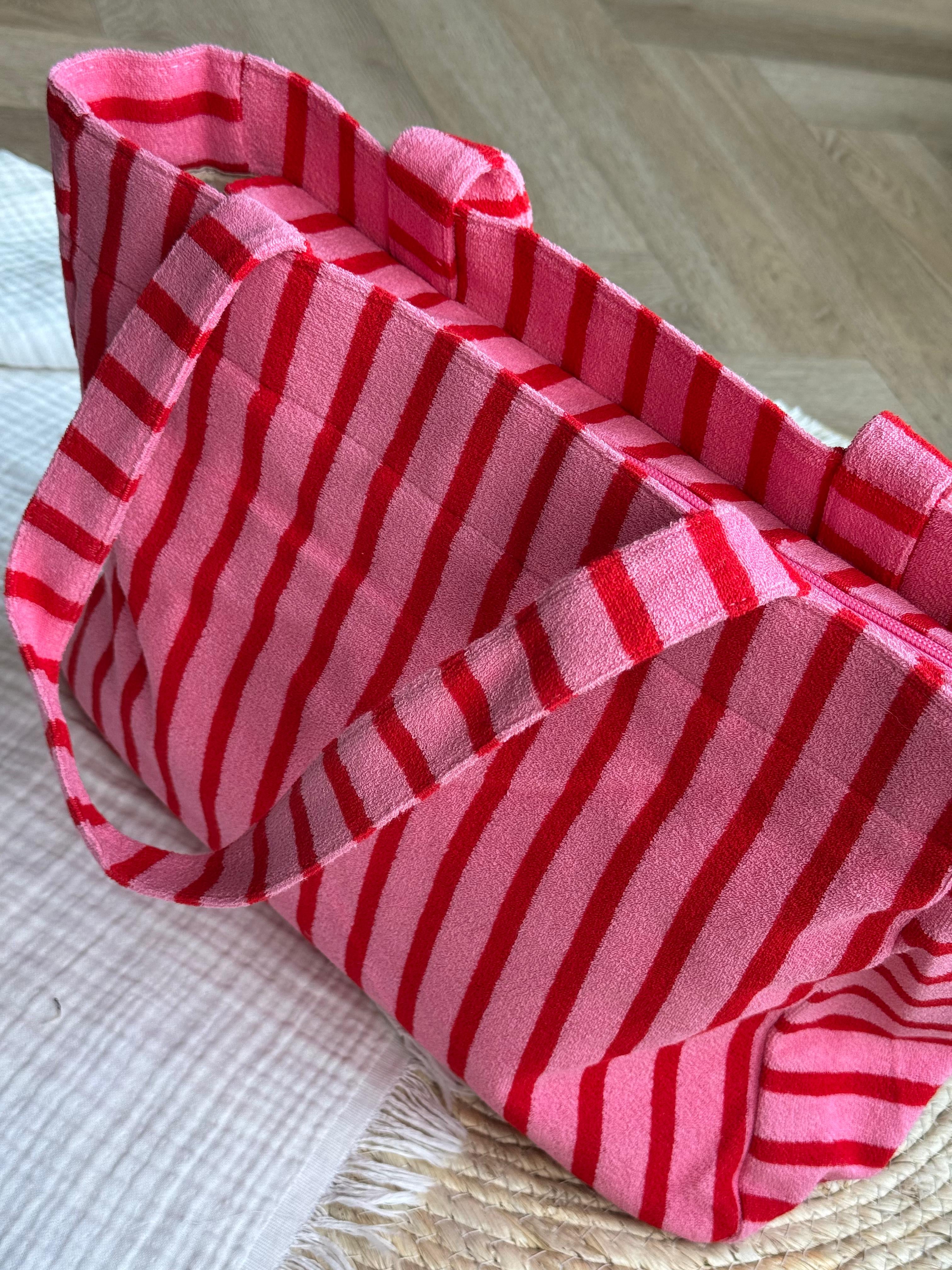 Mom Bag Pink Stripes