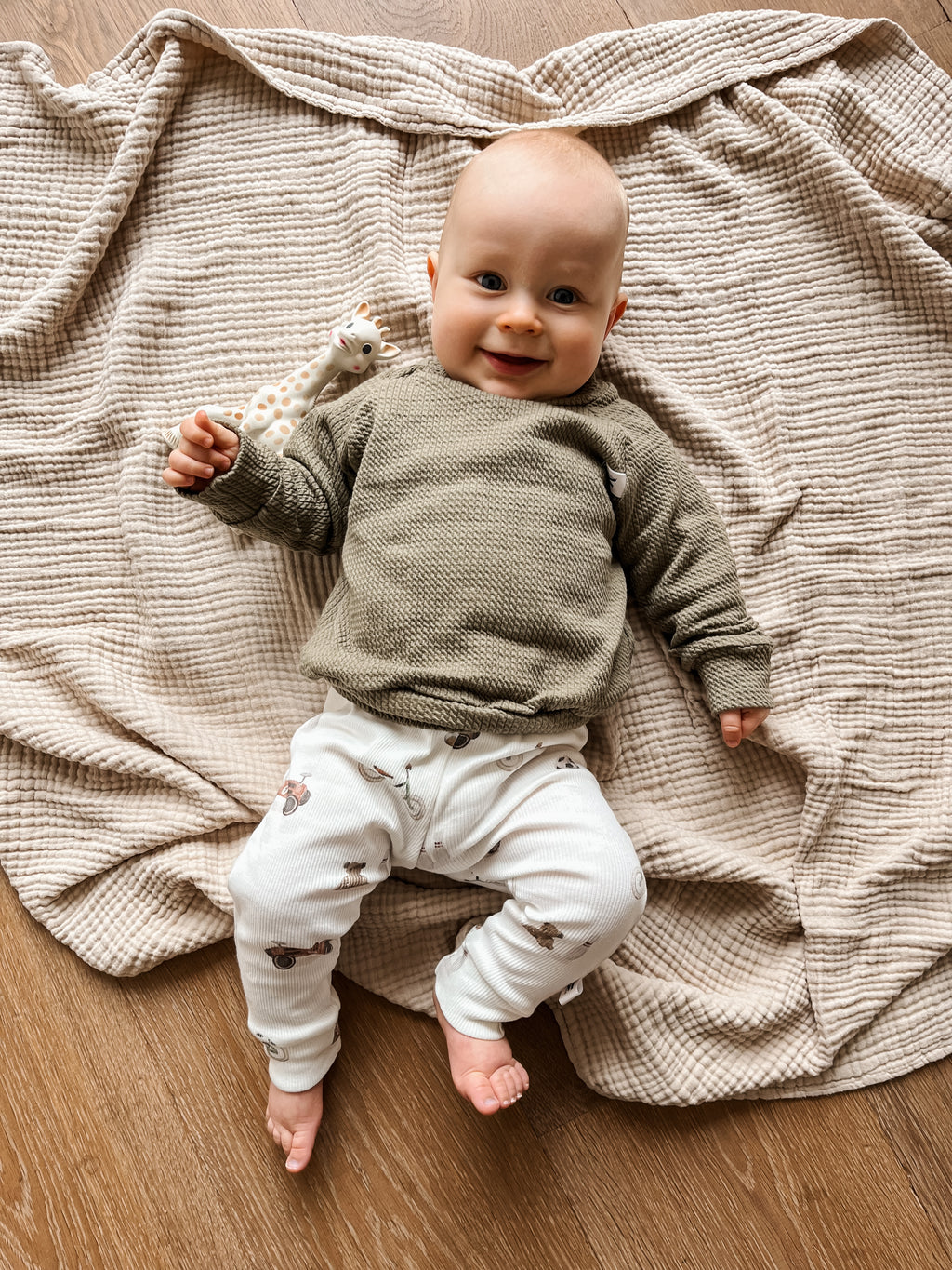 Sweater Olijf Groen Kabel