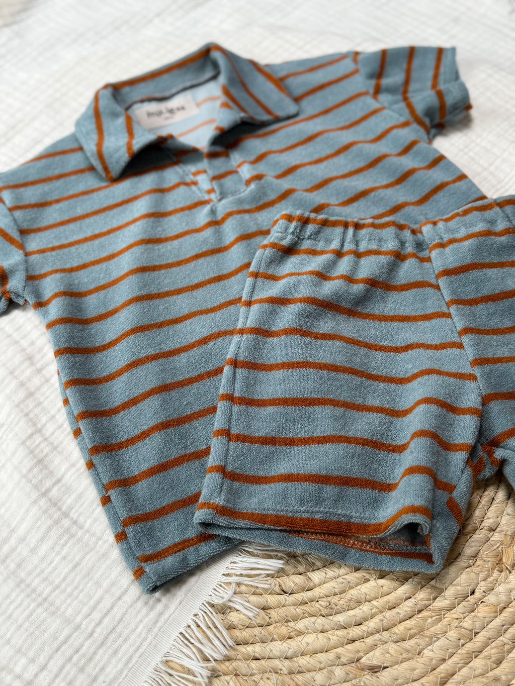 Polo Badstof Set Strepen