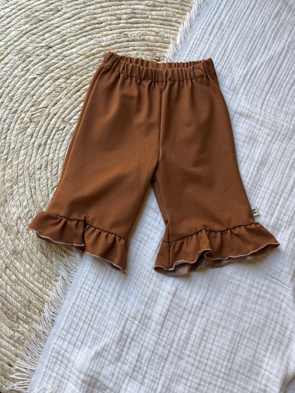 Ruffle Broek Cognac