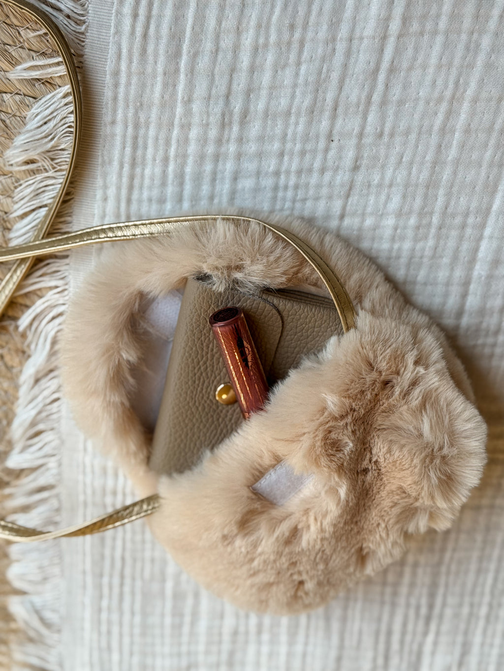 Tasje Creme met Strikje