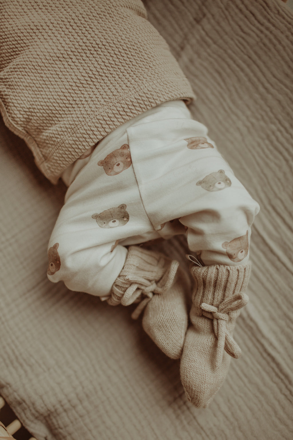 Merino wollen slofjes Sand