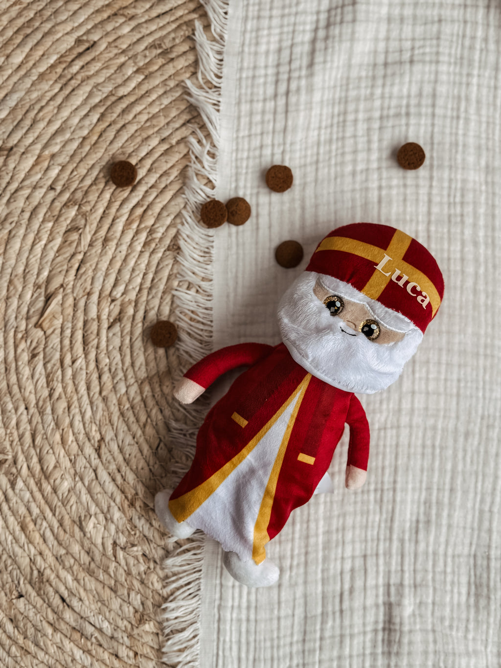 Piet en Sint knuffel met naam