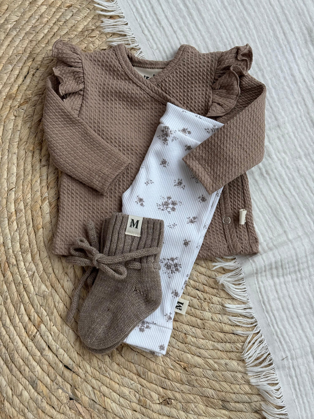 Overslag Ruffle Kabel Taupe