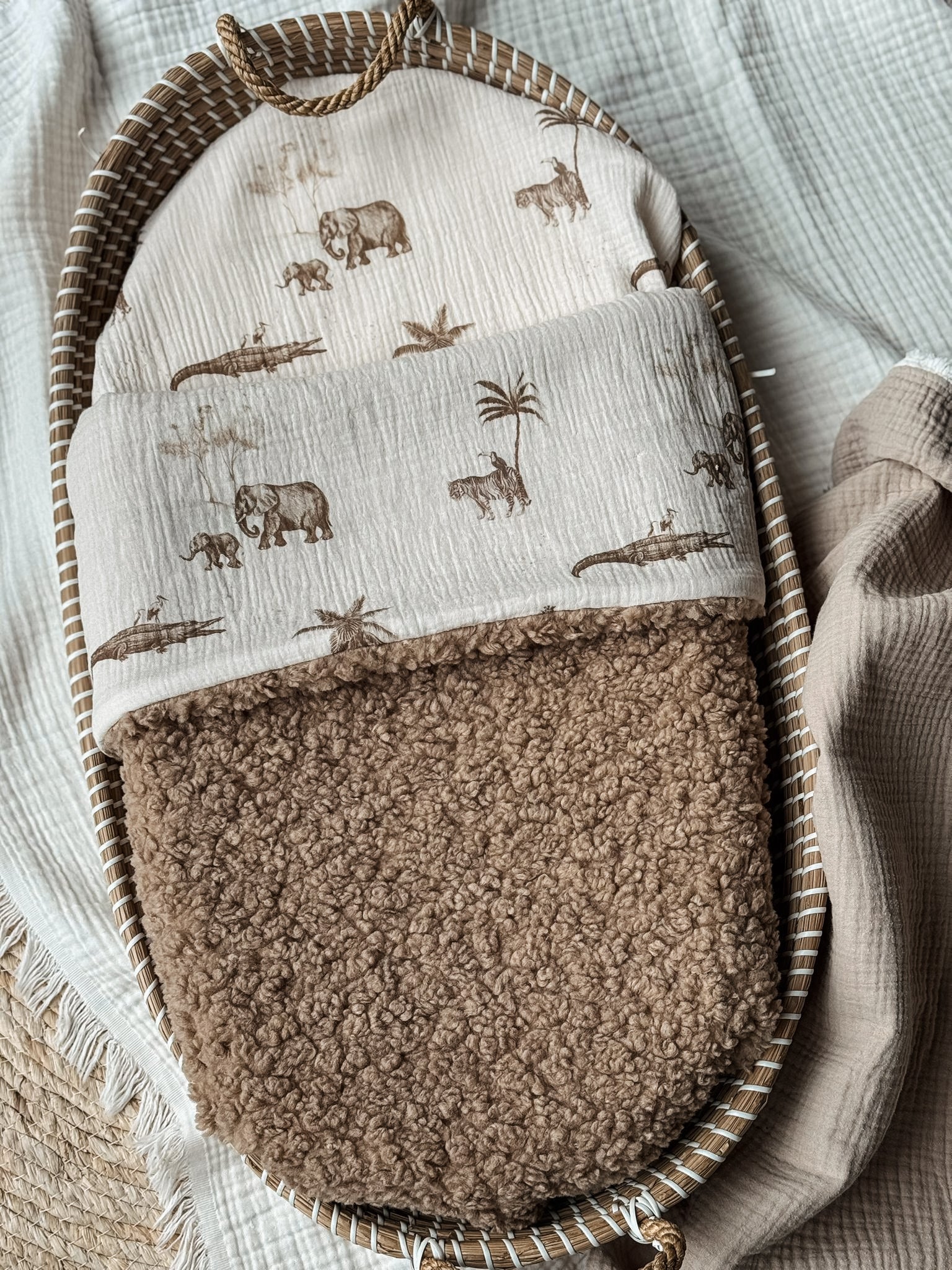 Wiegdeken Jungle Beige