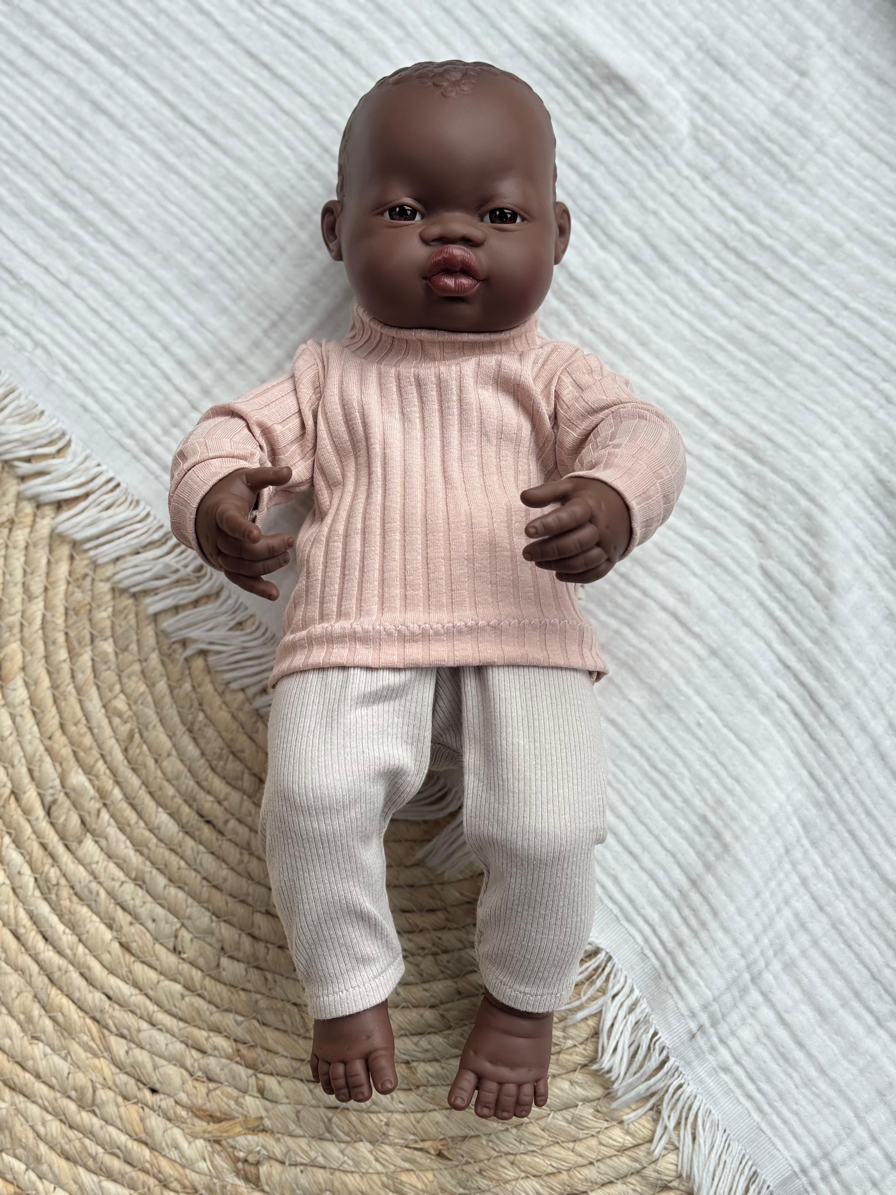 Poppenshirt Brede Rib Oud Roze