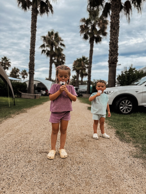 Badstof set Oud Lila