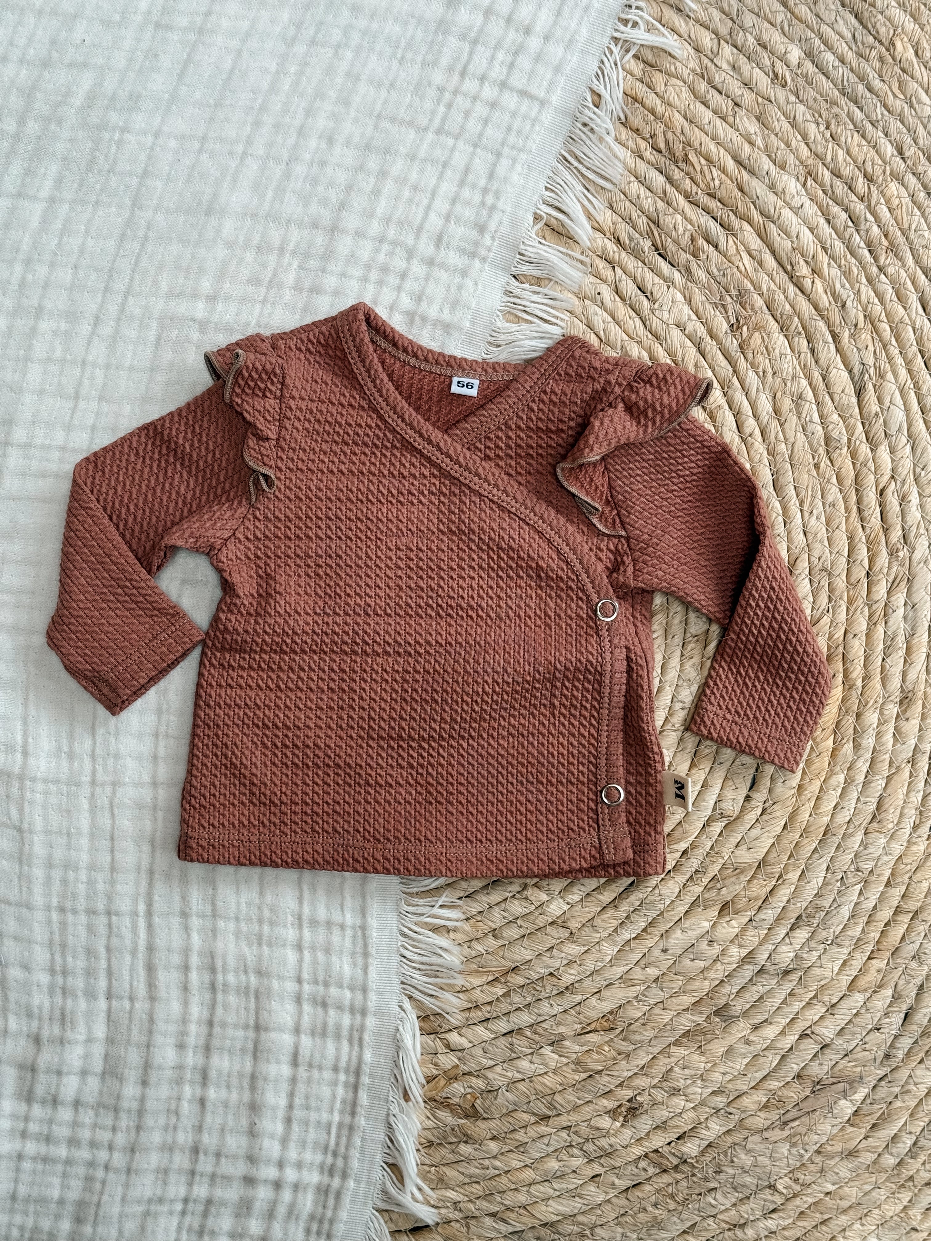 Overslag Ruffle Kabel Klei Roze