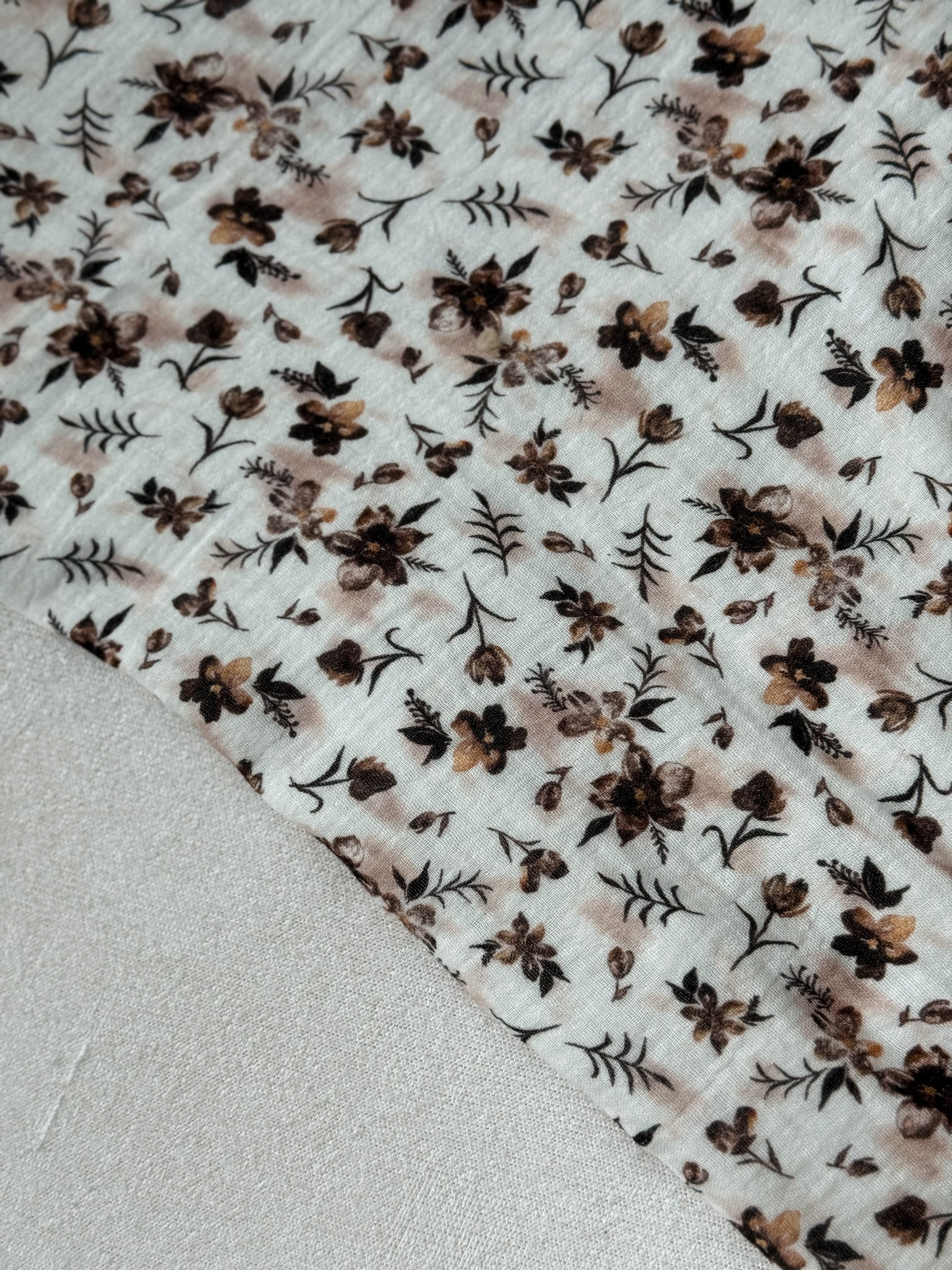 Hydrofiel XXL doek - Brown Flowers