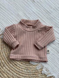 Poppenshirt Brede Rib Oud Roze