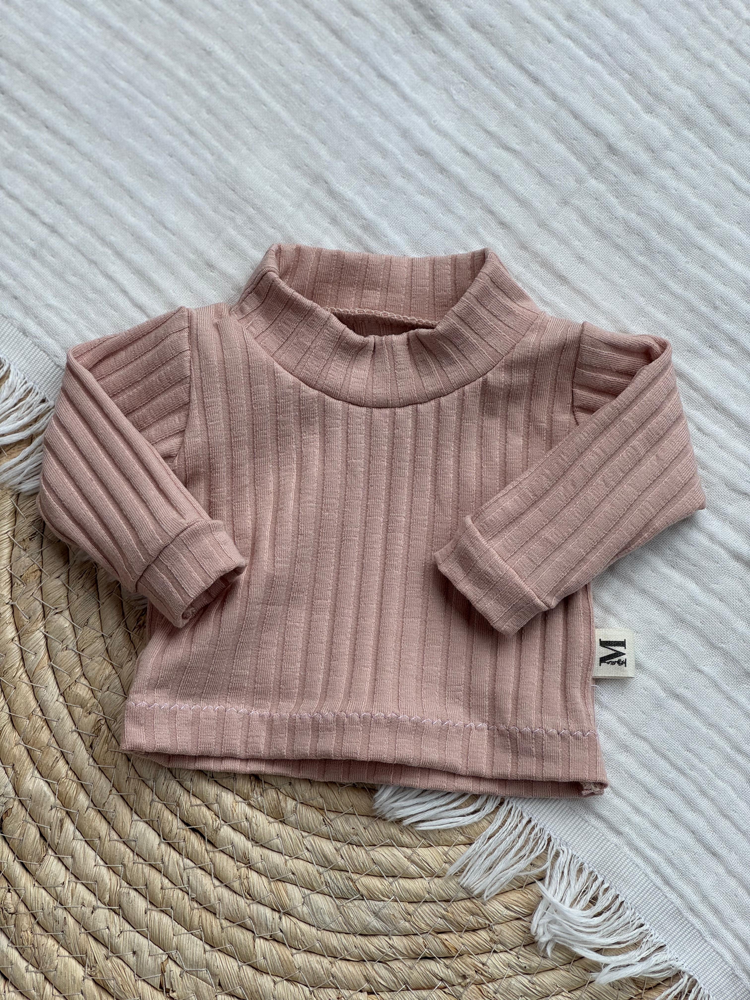 Poppenshirt Brede Rib Oud Roze