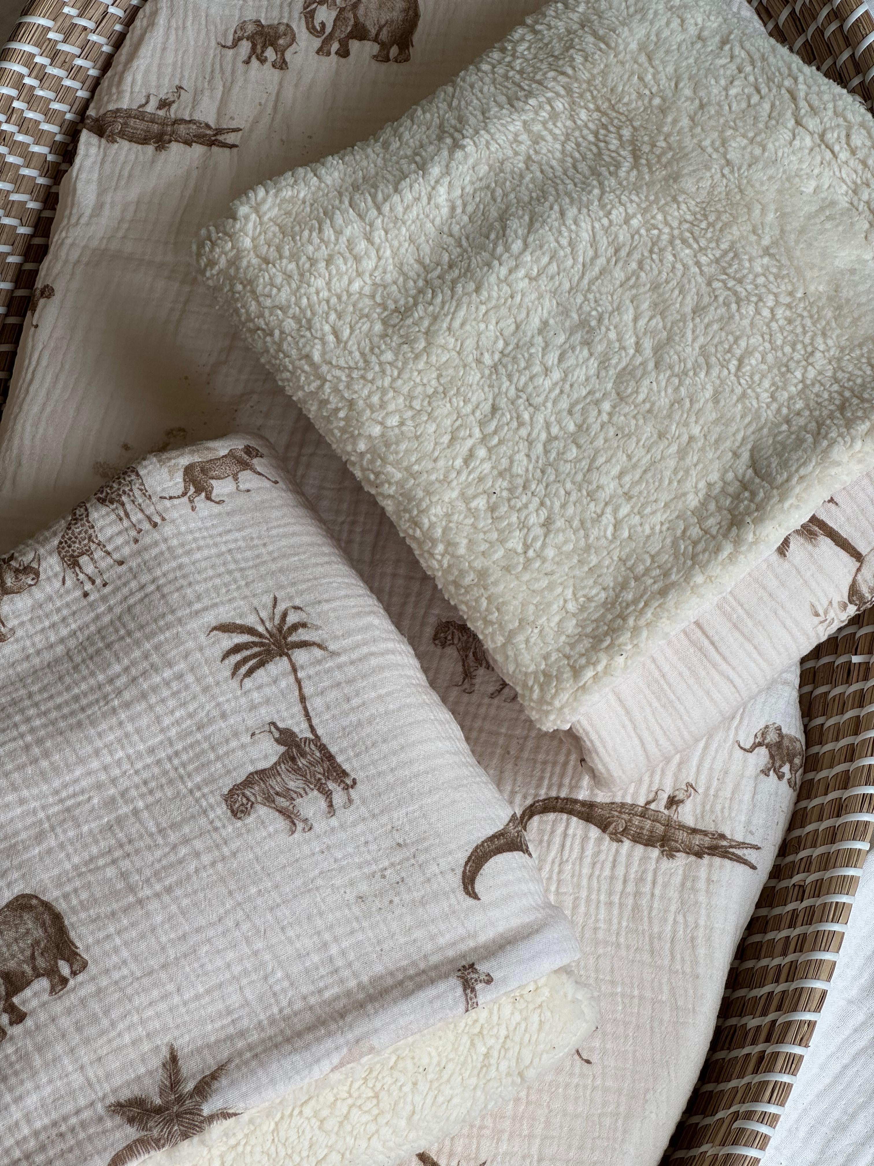 Wiegdeken Jungle Off White - Katoen