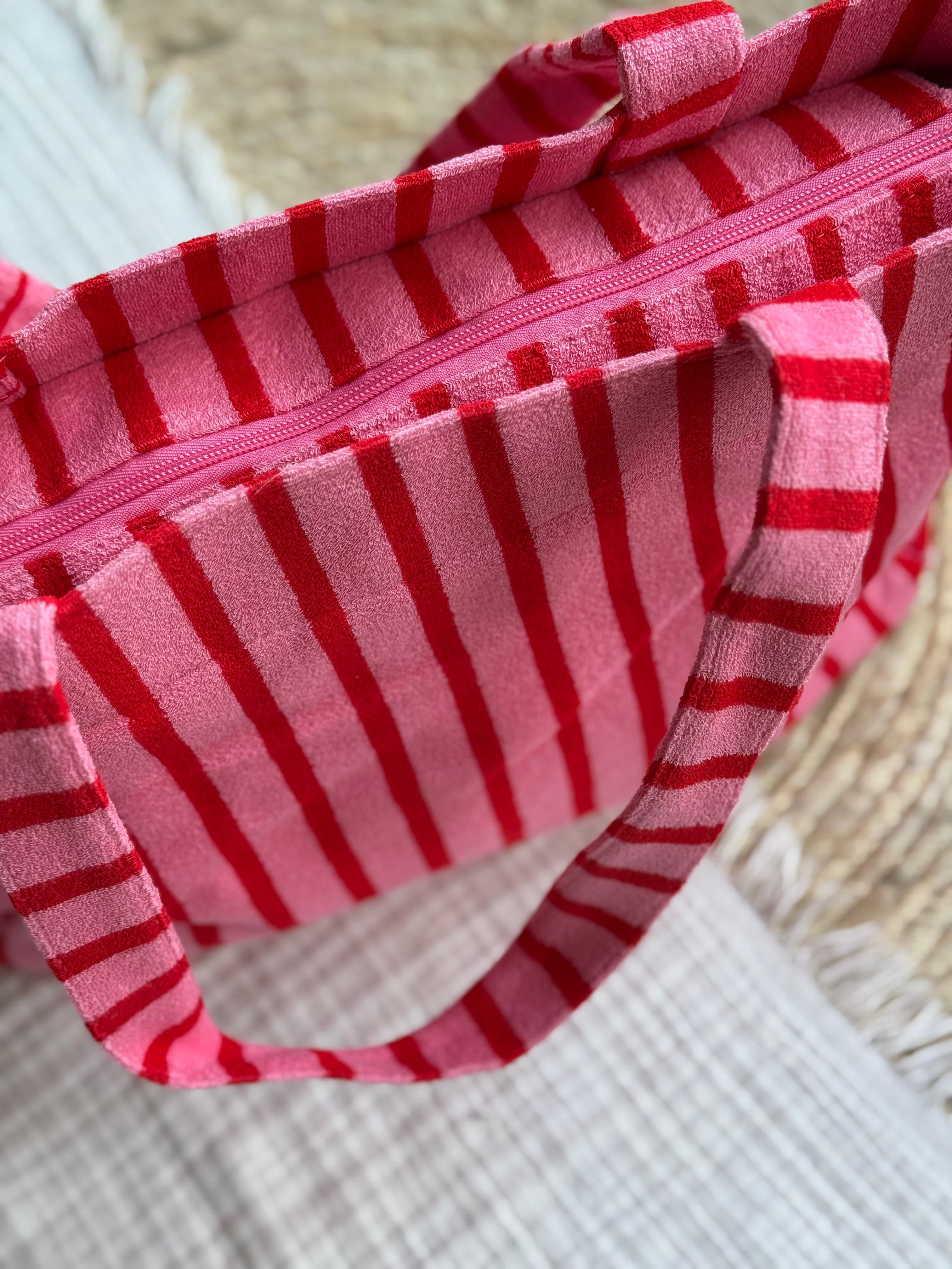 Mom Bag Pink Stripes