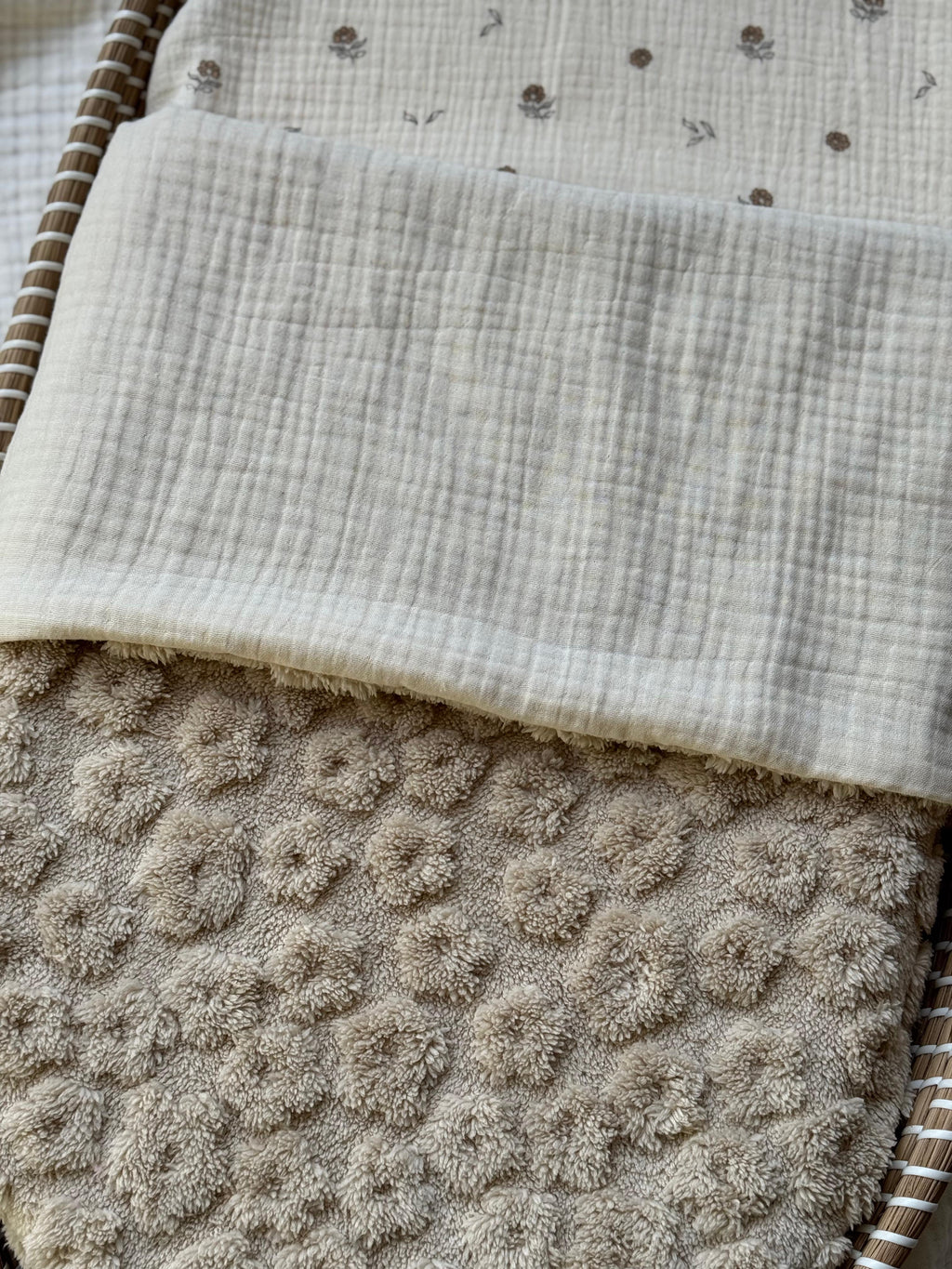 Wiegdeken Jacquard Bloemen