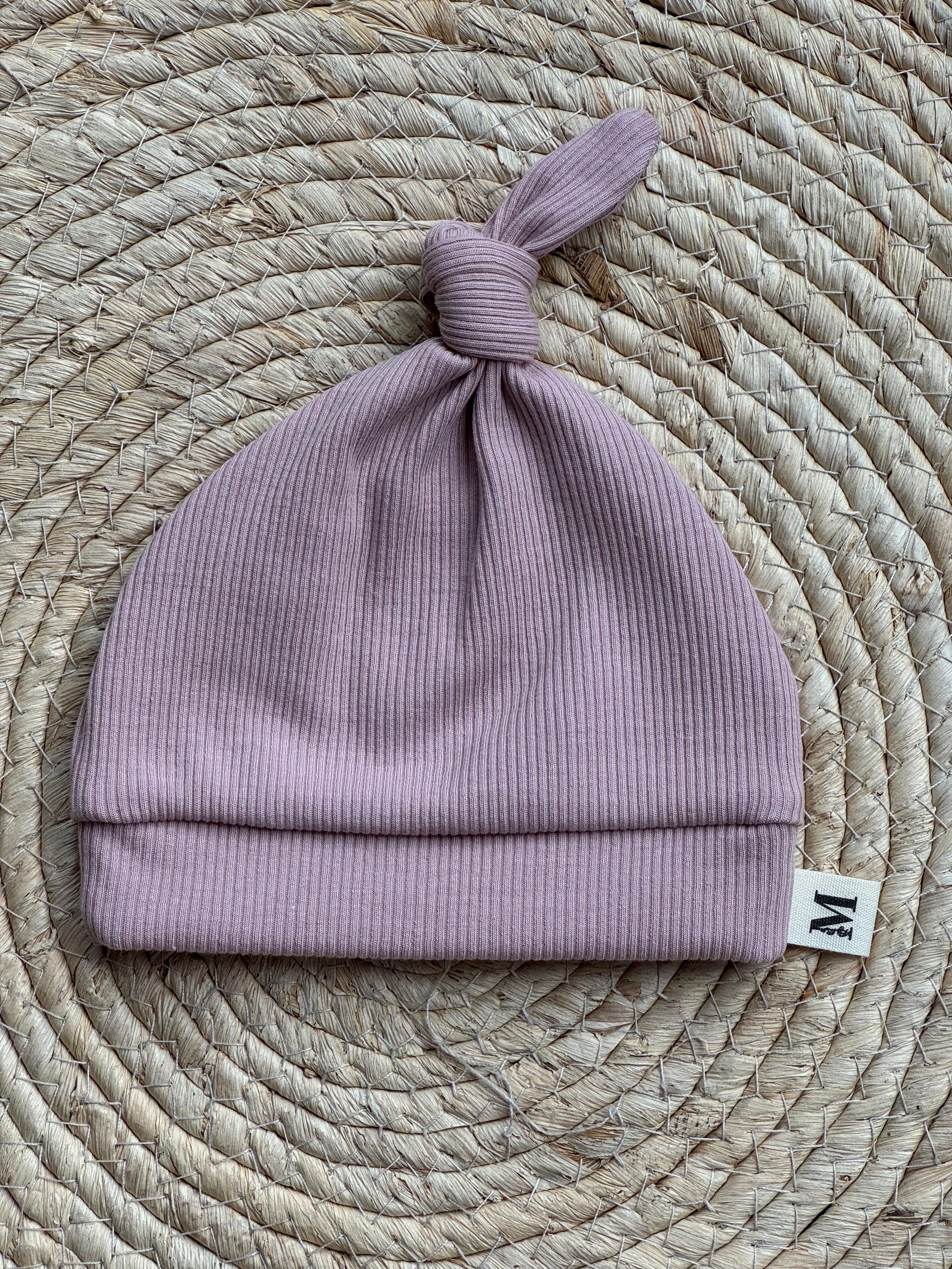 Knoopmutsje Pink Rib