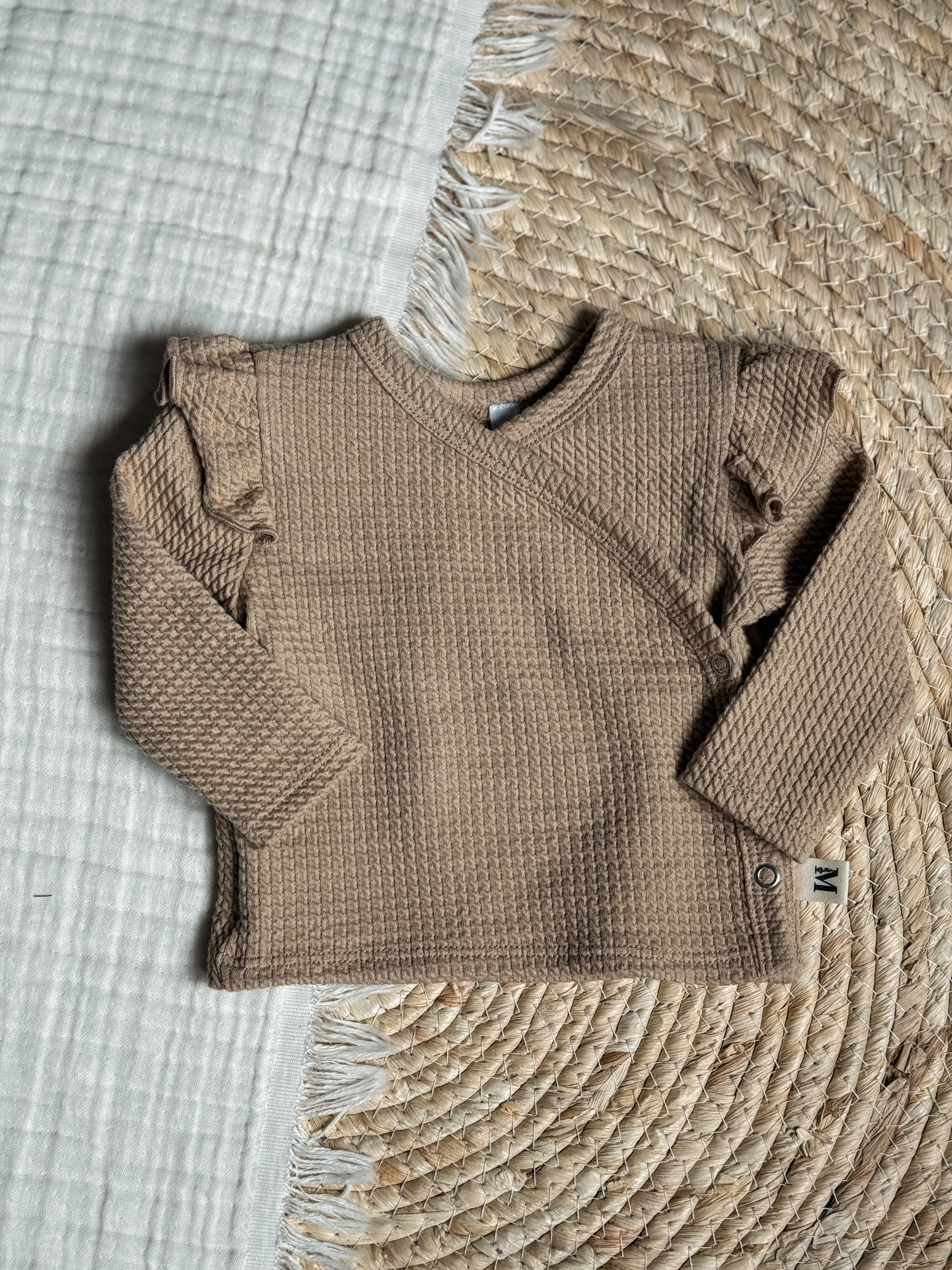 Overslag Ruffle Kabel Donker Beige