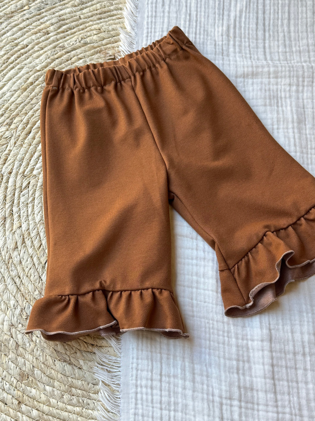 Ruffle Broek Cognac