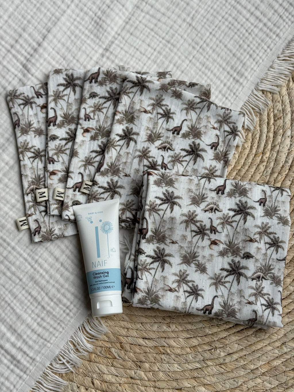 Hydrofiel washandjes - Dino Jungle