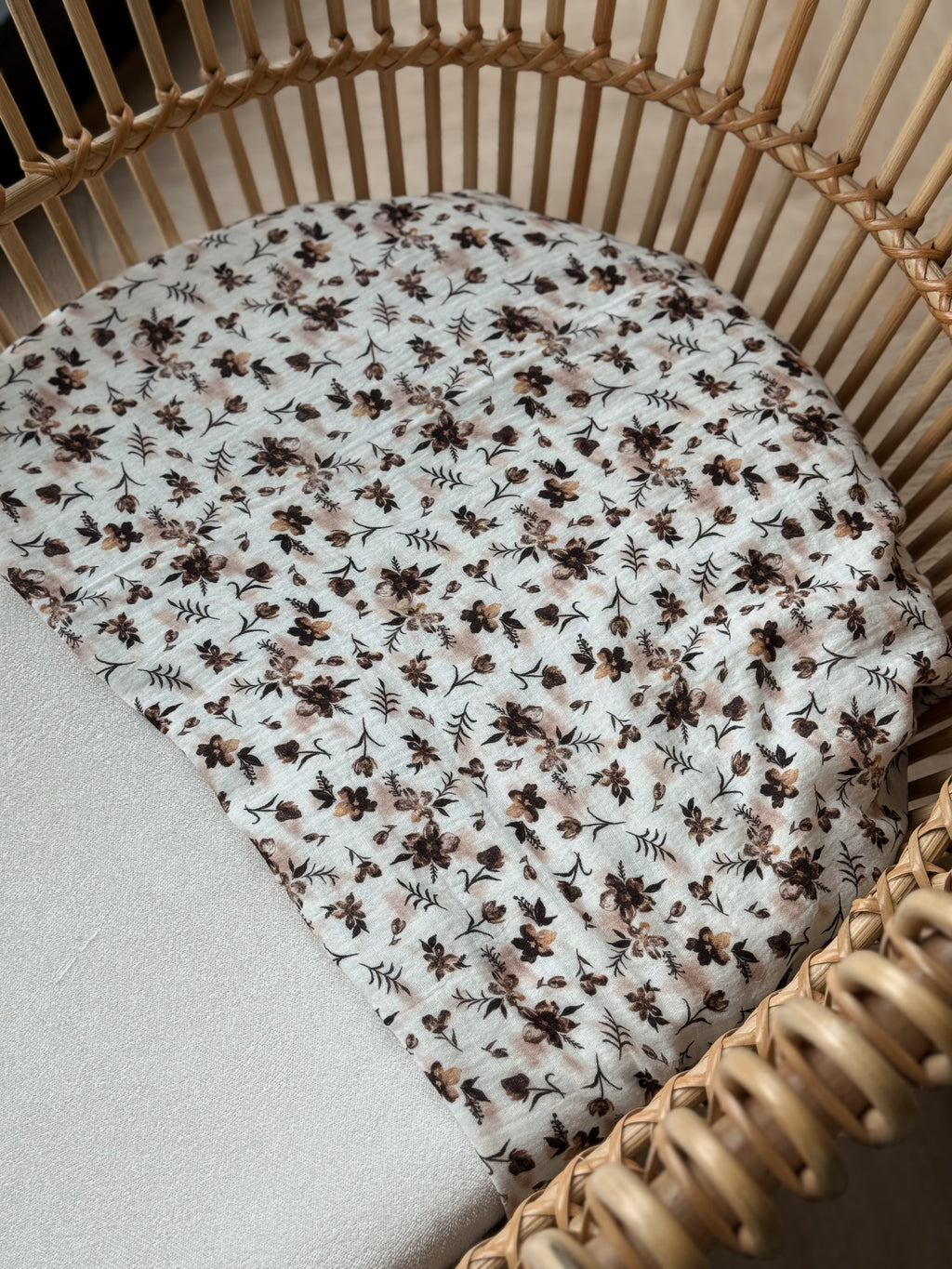 Hydrofiel XXL doek - Brown Flowers