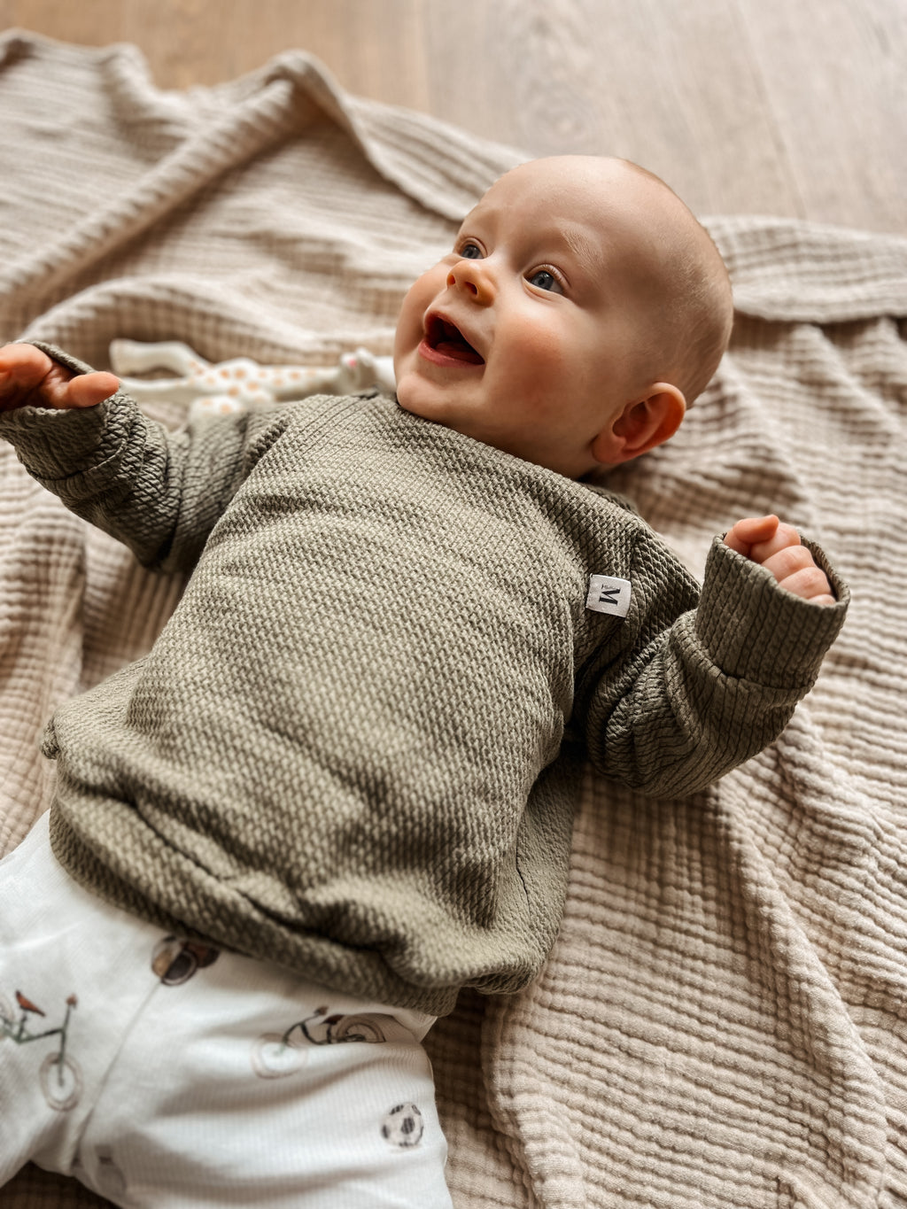 Sweater Olijf Groen Kabel