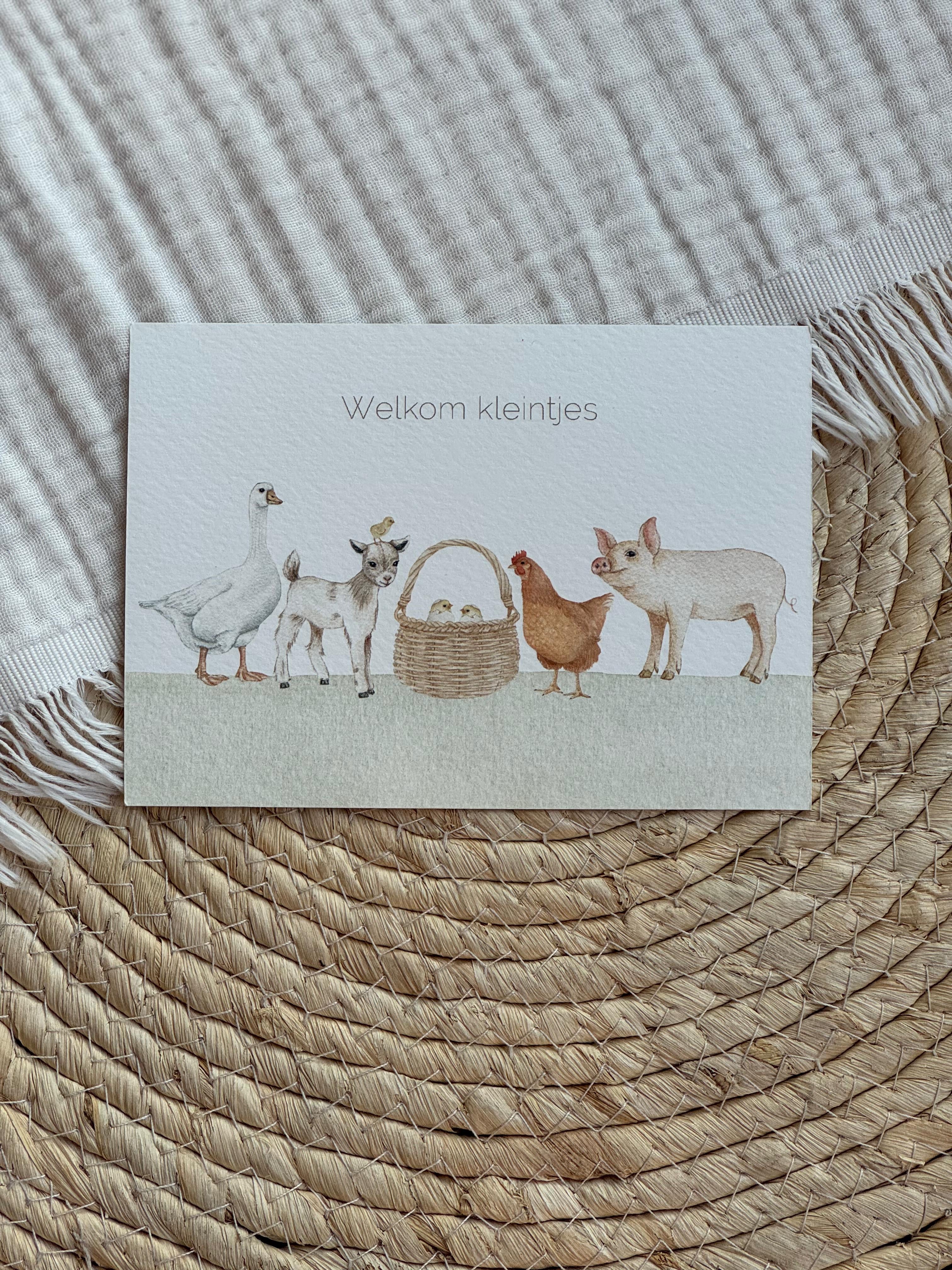 Wenskaart Welkom Kleintjes
