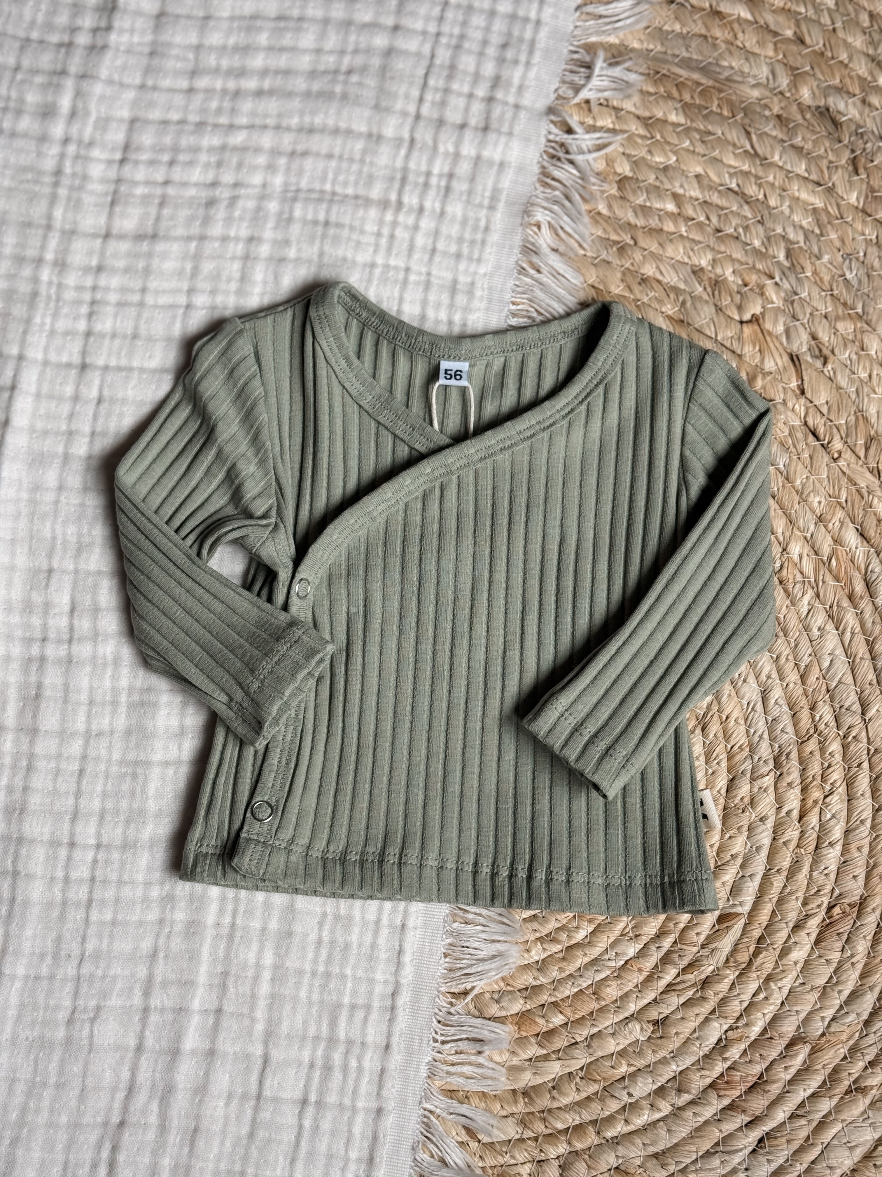 Overslag Dusty Green Brede Rib