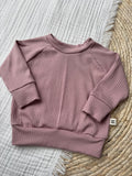 Sweater Nude Pink Brede Rib