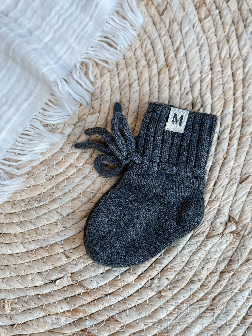 Merino wollen slofjes Dark Grey