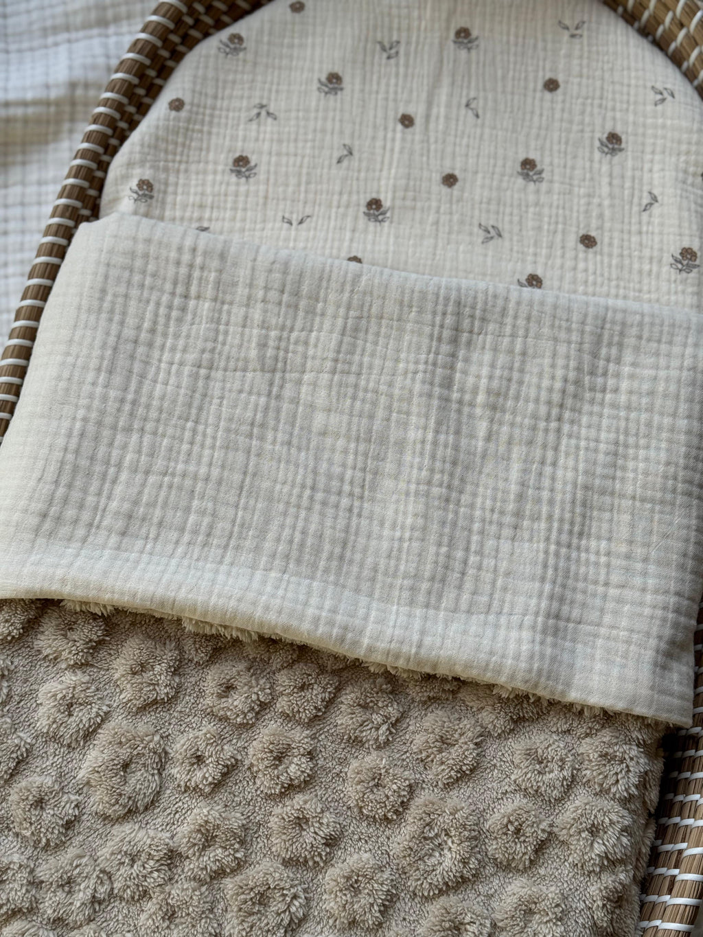 Wiegdeken Jacquard Bloemen