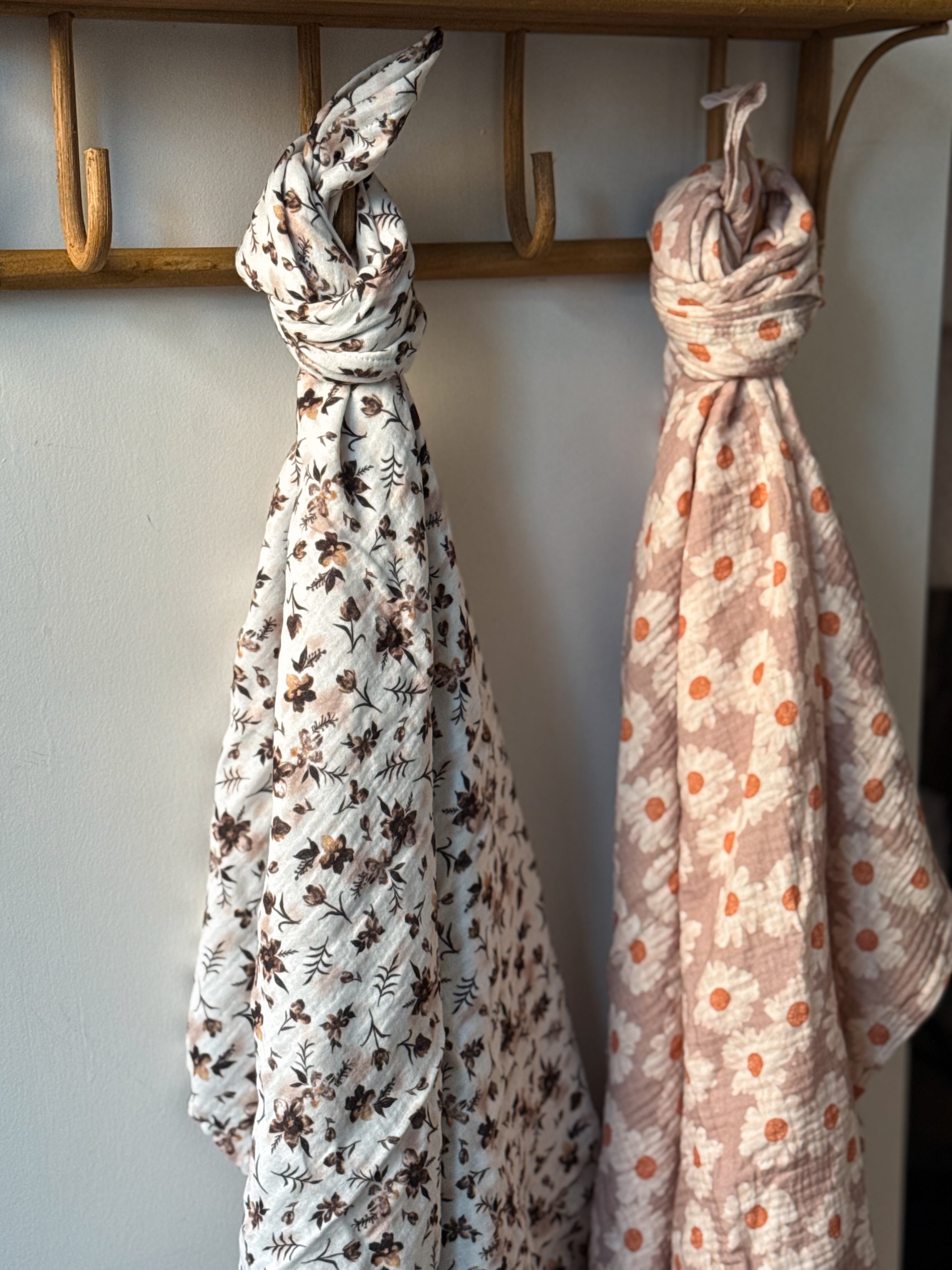 Hydrofiel XXL doek - Brown Flowers